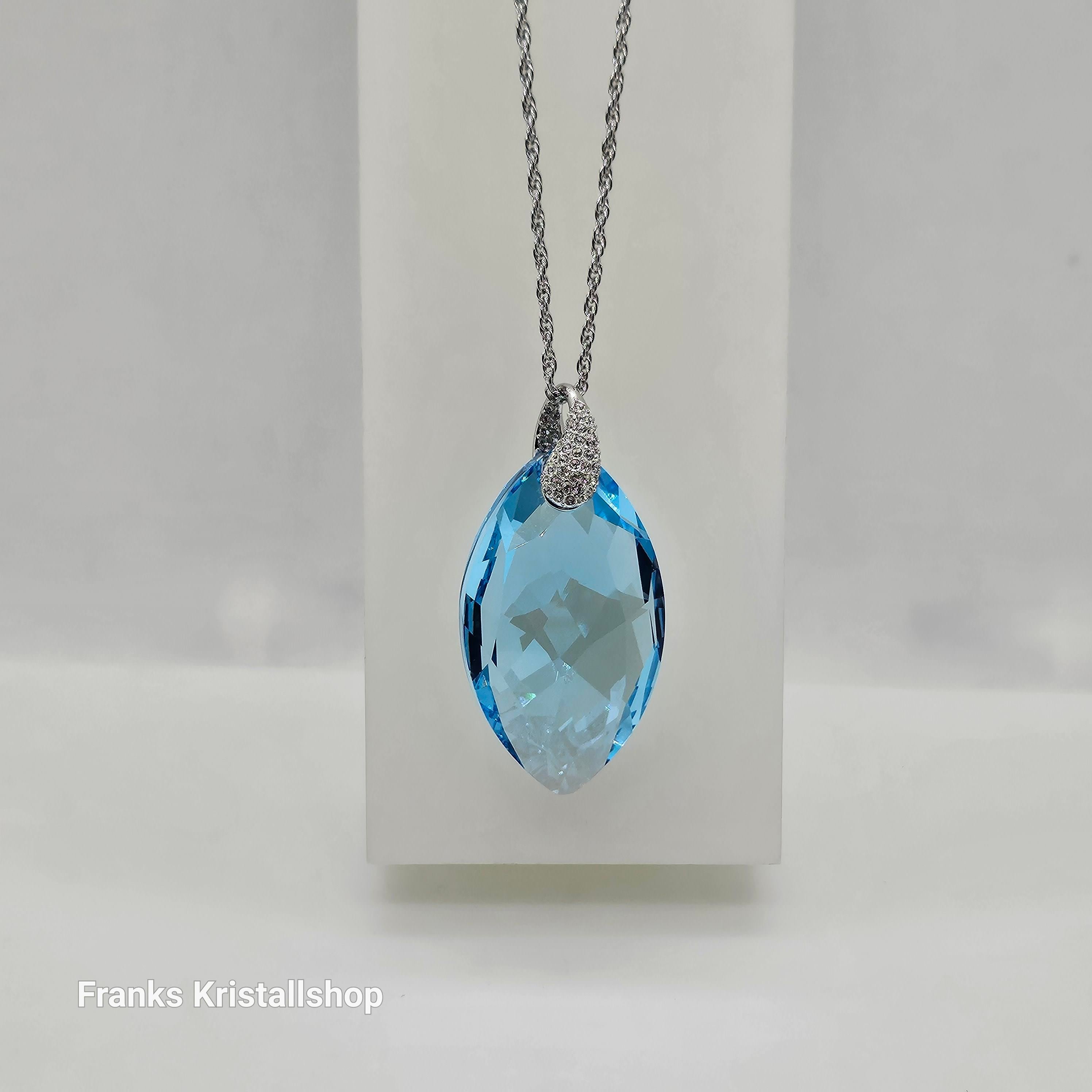 SWAROVSKI Aquamarin Halskette Türkis Rhodiniert 1124108