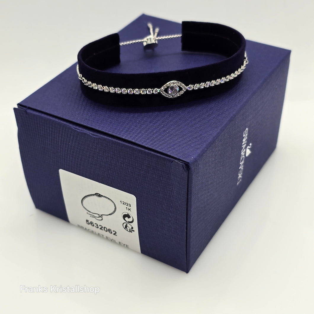 SWAROVSKI Subtle Armband Böser Blick, Weiß, Rhodiniert 5632062