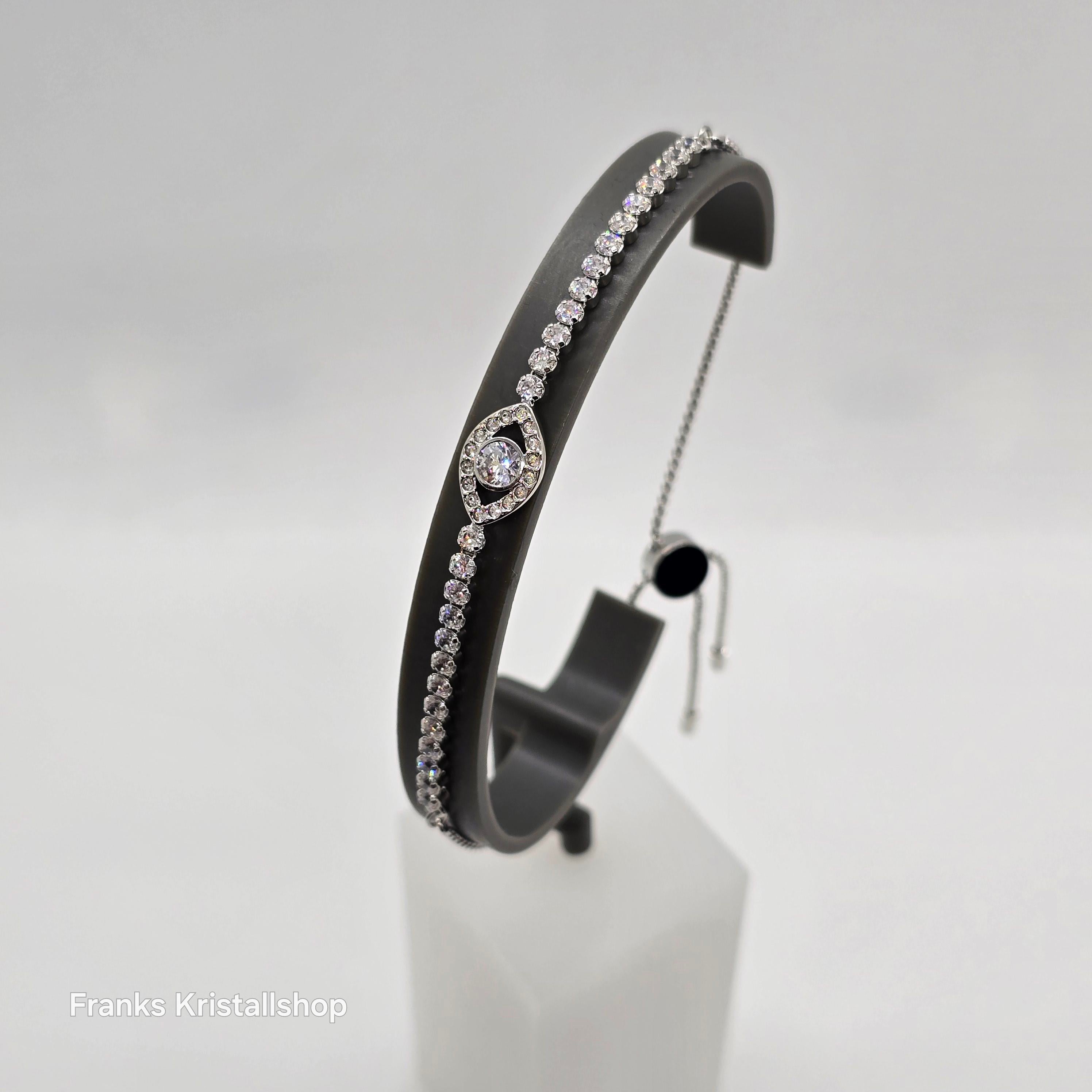 SWAROVSKI Subtle Armband Böser Blick, Weiß, Rhodiniert 5632062