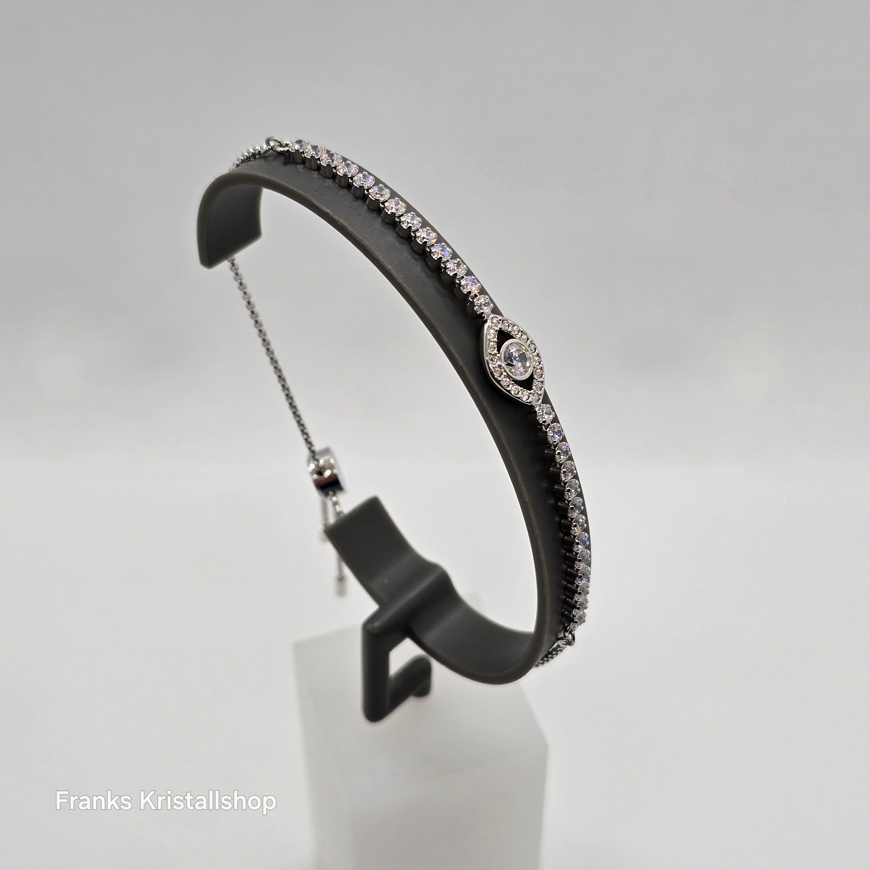 SWAROVSKI Subtle Armband Böser Blick, Weiß, Rhodiniert 5632062