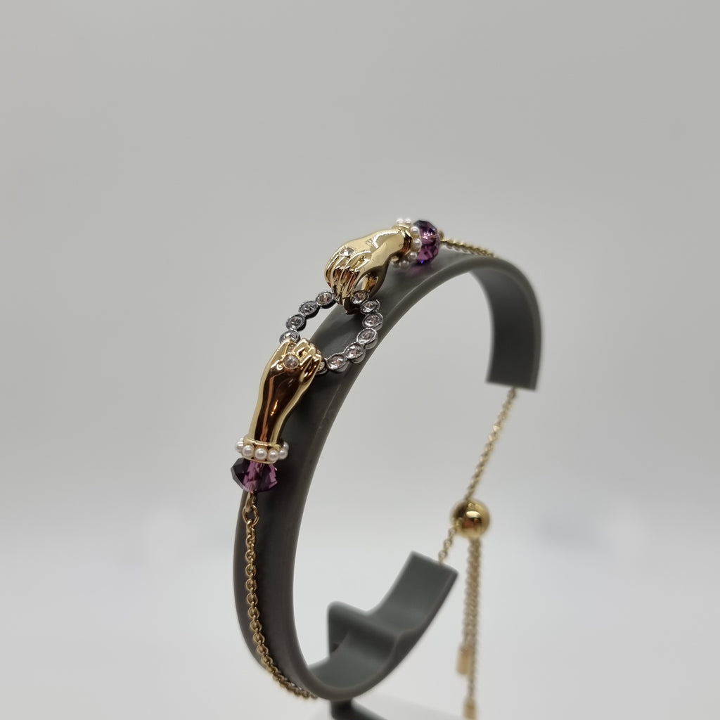 SWAROVSKI Armband Tarot Magic Hands Größe M Vergoldet 5490914