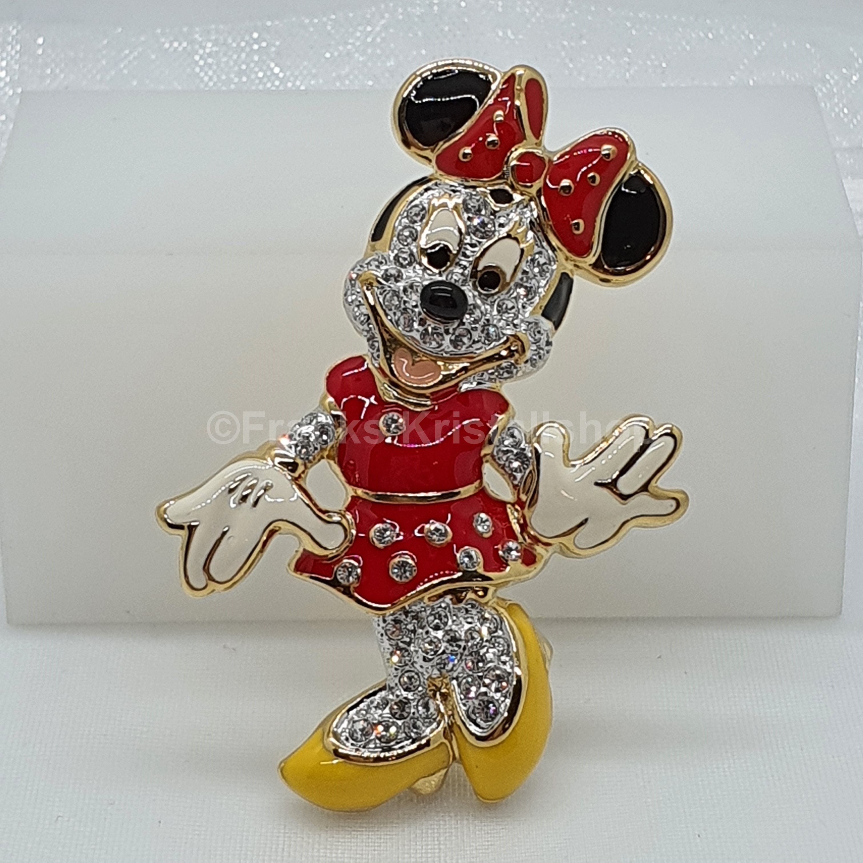 ARRIBAS Disney Minnie Mouse Swarovski, Brosche Anstecknadel Pin
