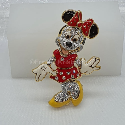 ARRIBAS Disney Minnie Mouse Swarovski, Brosche Anstecknadel Pin