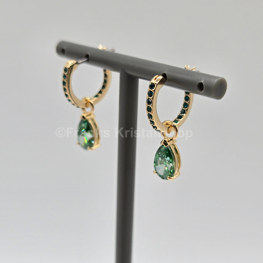 SWAROVSKI Attract Drop-Ohrhänger, Grün, Goldlegierungsschicht 5723564
