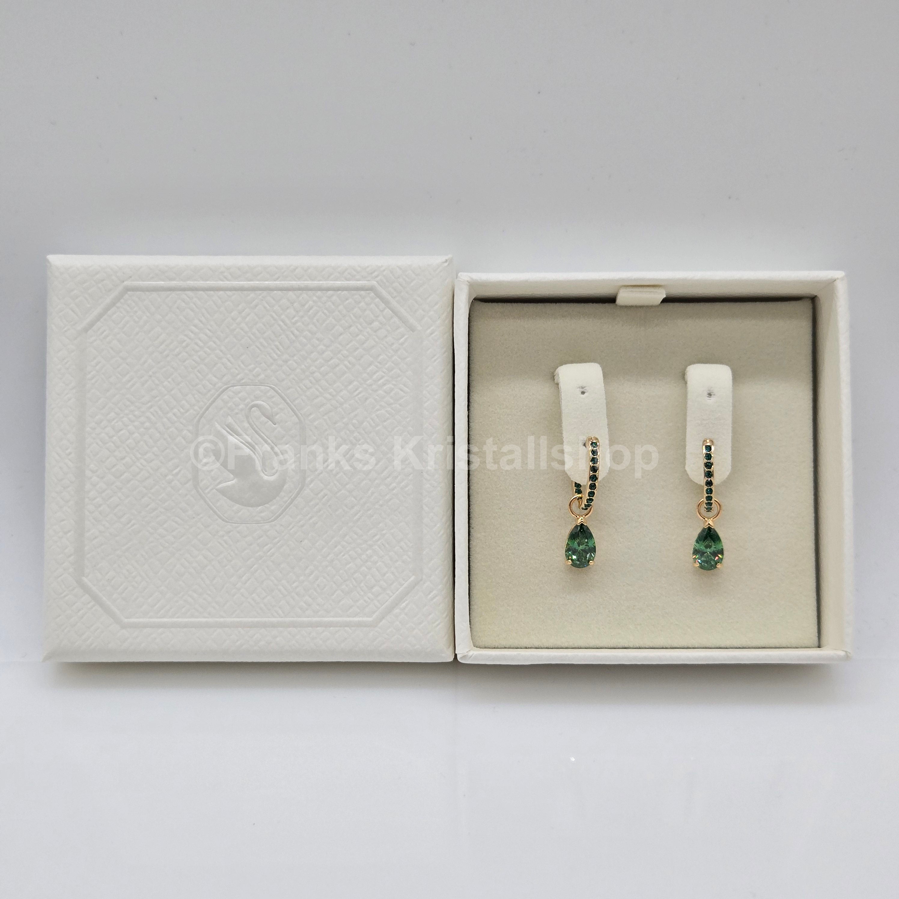 SWAROVSKI Attract Drop-Ohrhänger, Grün, Goldlegierungsschicht 5723564