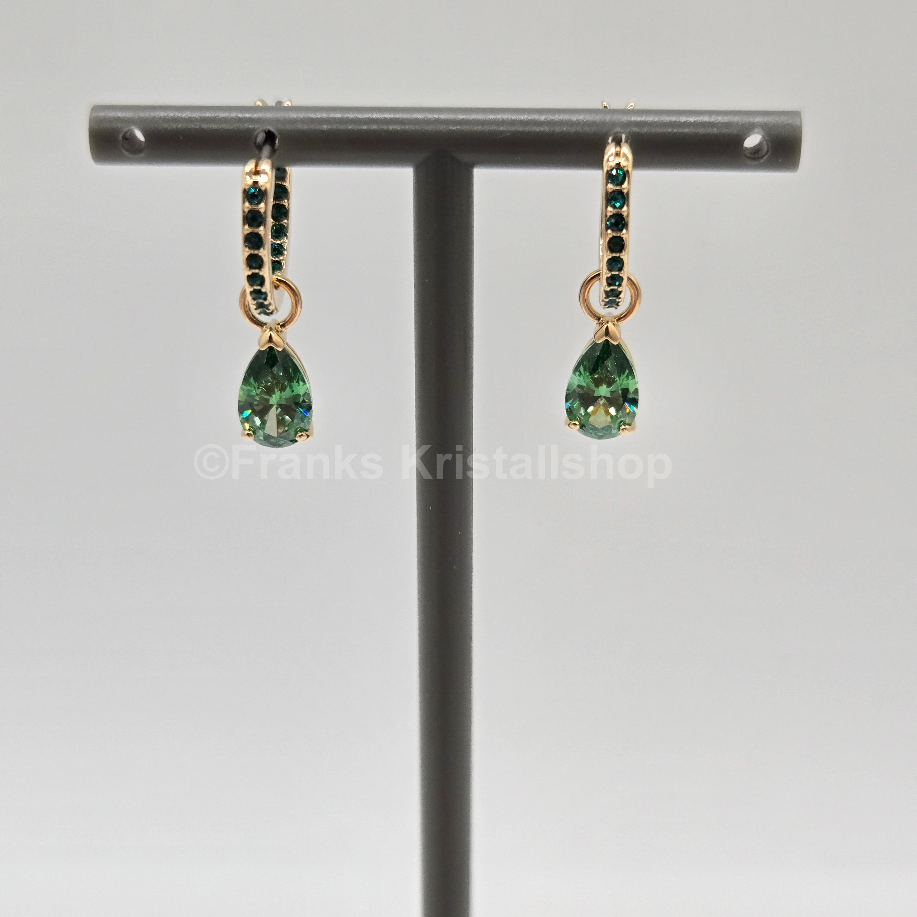 SWAROVSKI Attract Drop-Ohrhänger, Grün, Goldlegierungsschicht 5723564