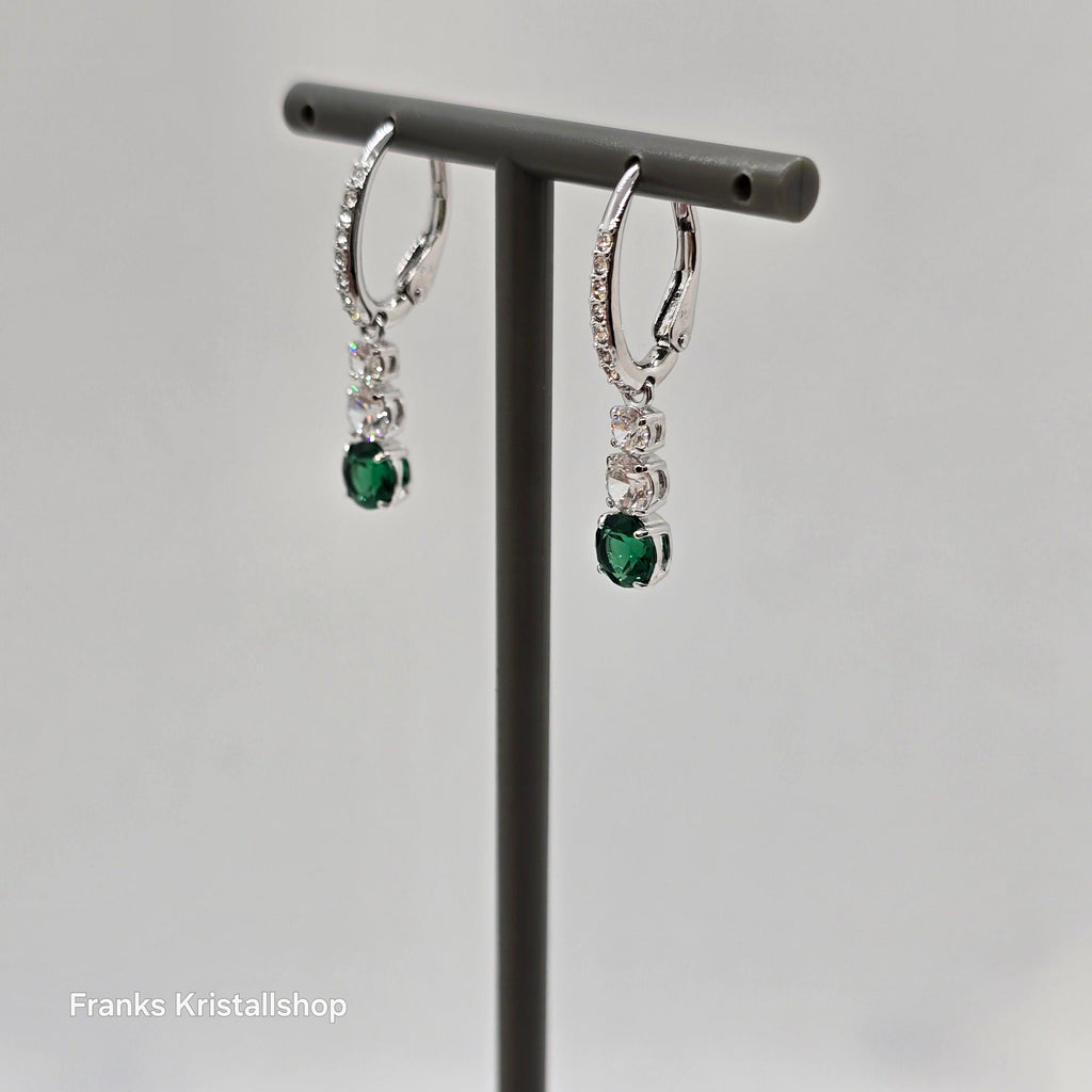 SWAROVSKI Attract Trilogy Drop-Ohrhänger, Grün, Rhodiniert 5646718