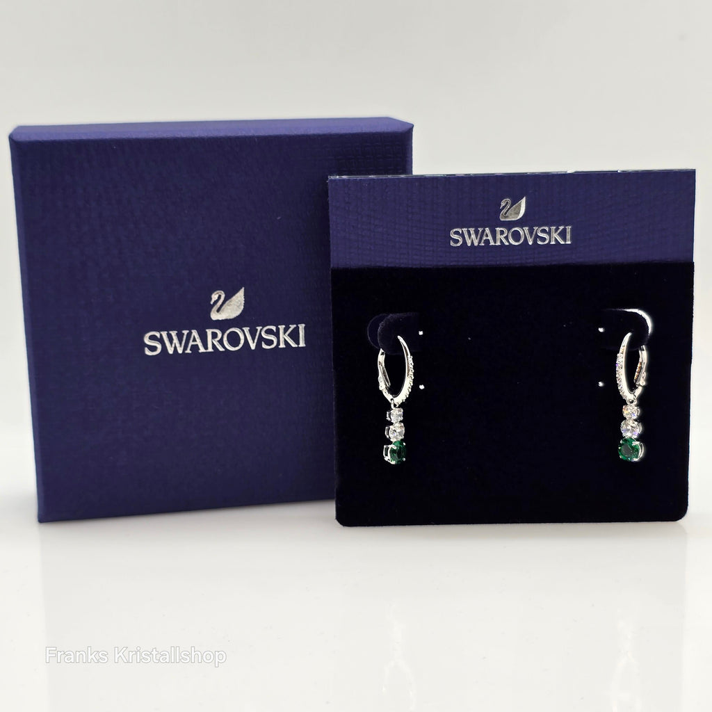 SWAROVSKI Attract Trilogy Drop-Ohrhänger, Grün, Rhodiniert 5646718