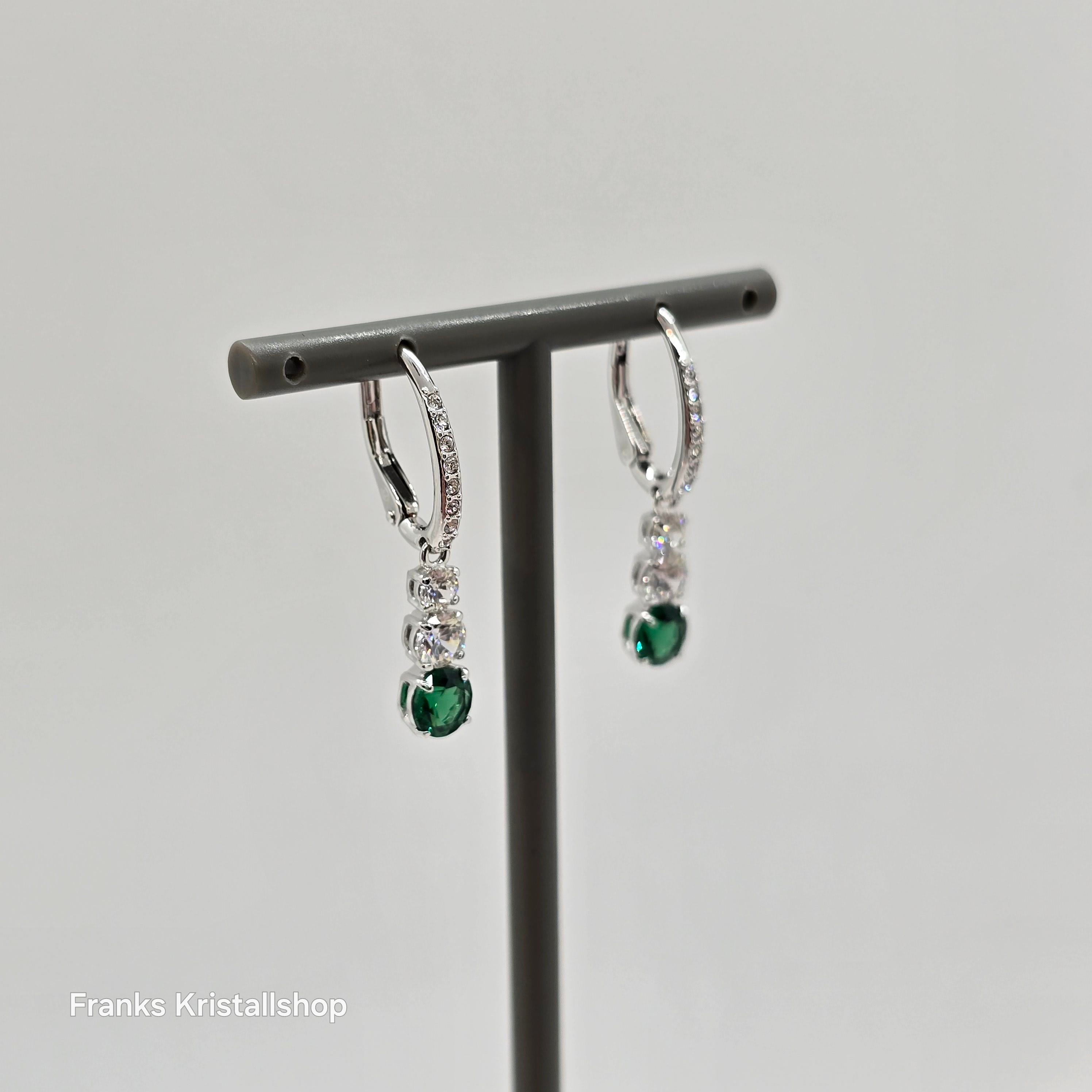 SWAROVSKI Attract Trilogy Drop-Ohrhänger, Grün, Rhodiniert 5646718