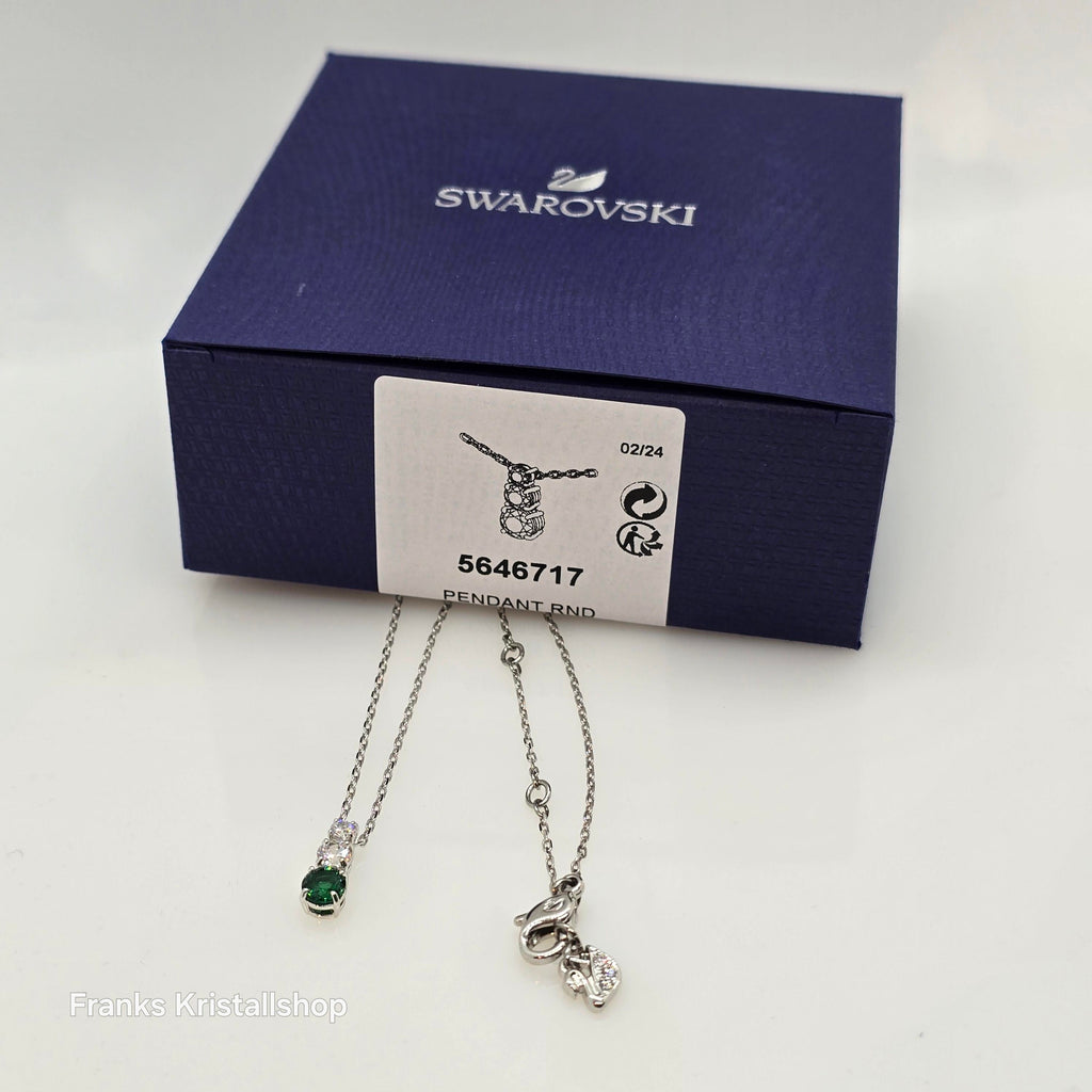 SWAROVSKI Attract Trilogy Halskette, Grün, Rhodiniert 5646717