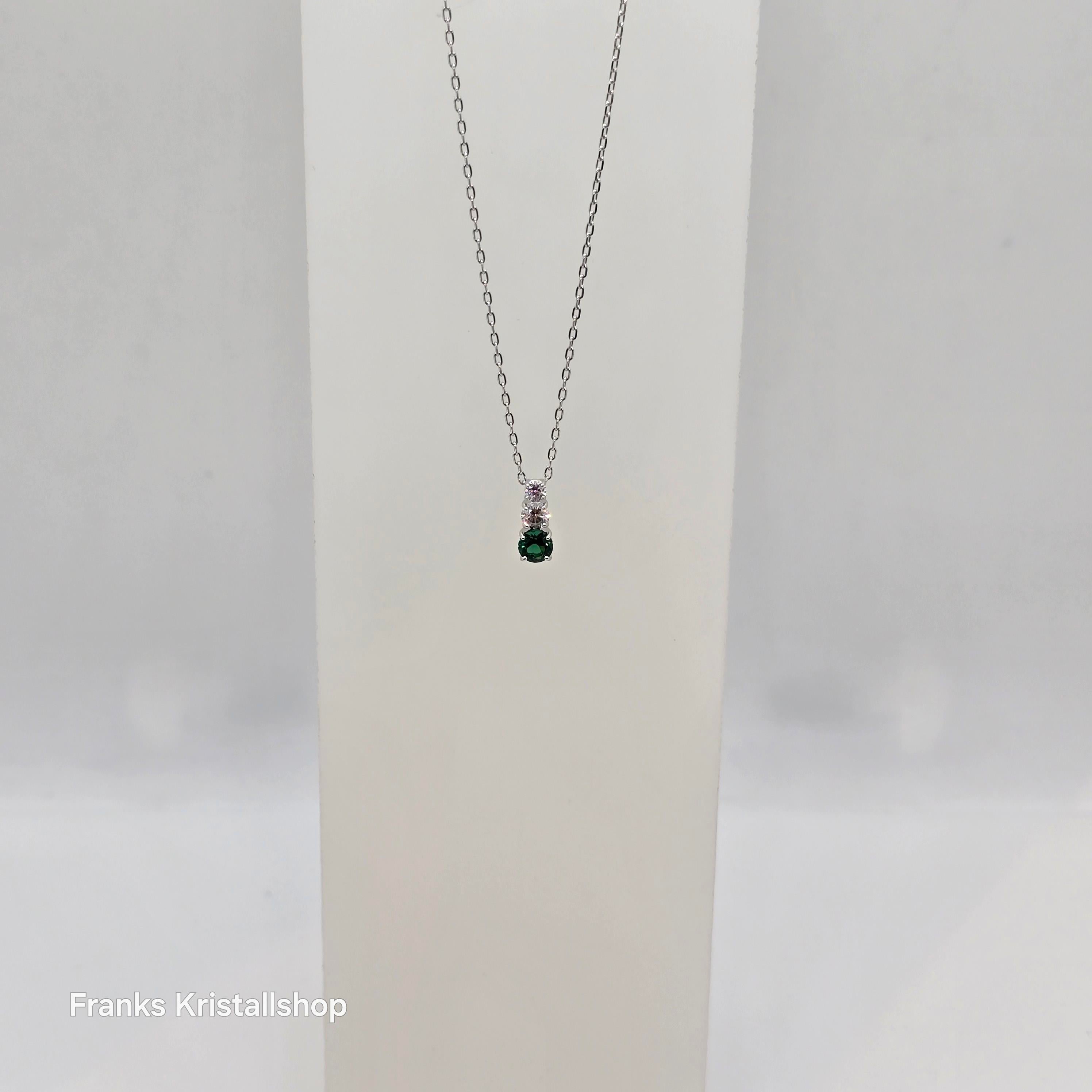 SWAROVSKI Attract Trilogy Halskette, Grün, Rhodiniert 5646717