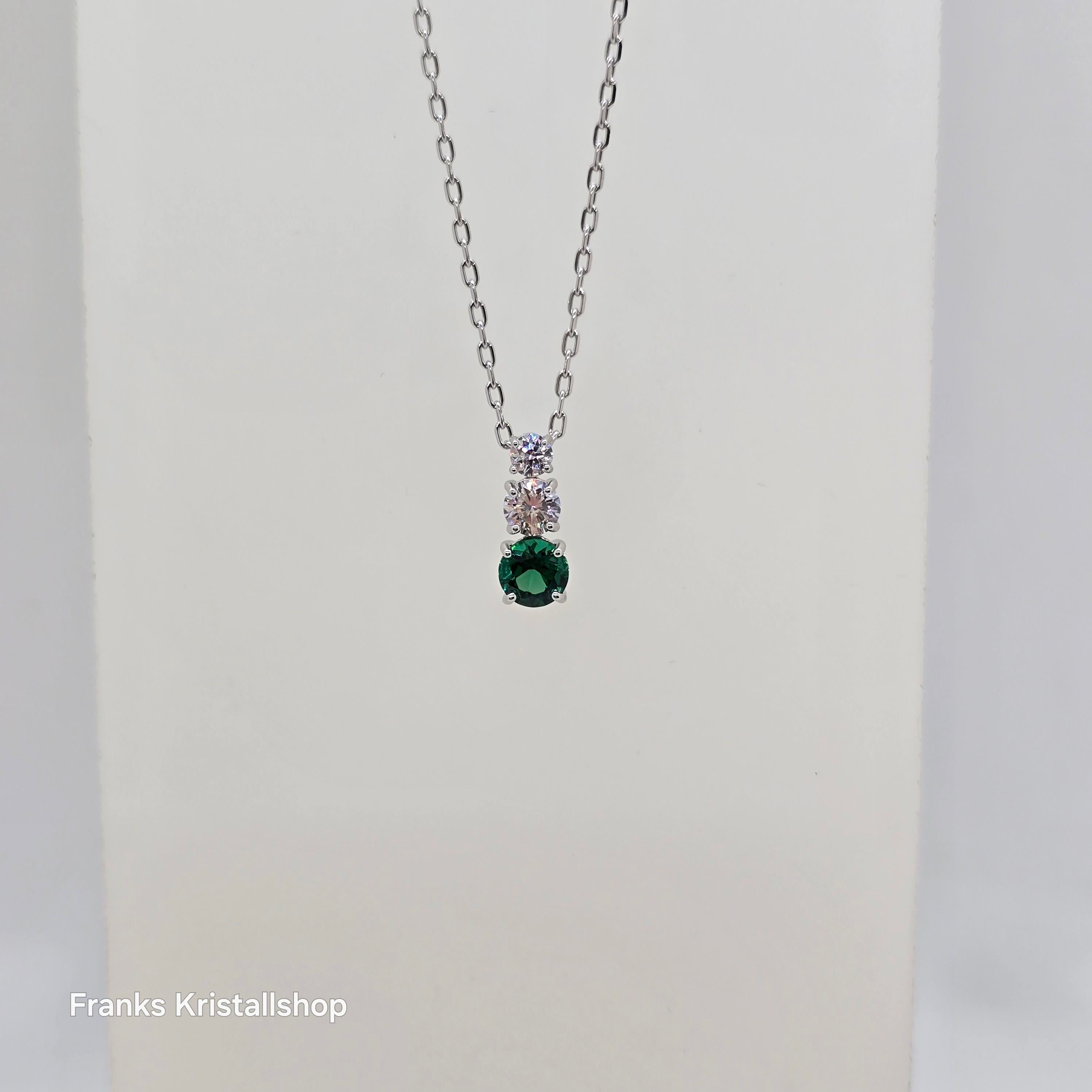 SWAROVSKI Attract Trilogy Halskette, Grün, Rhodiniert 5646717