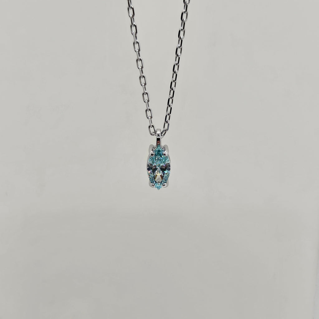 SWAROVSKI Authentic Oval Halskette Türkis Rhodiniert 5523544