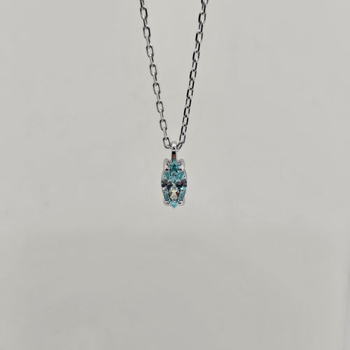SWAROVSKI Authentic Oval Halskette Türkis Rhodiniert 5523544