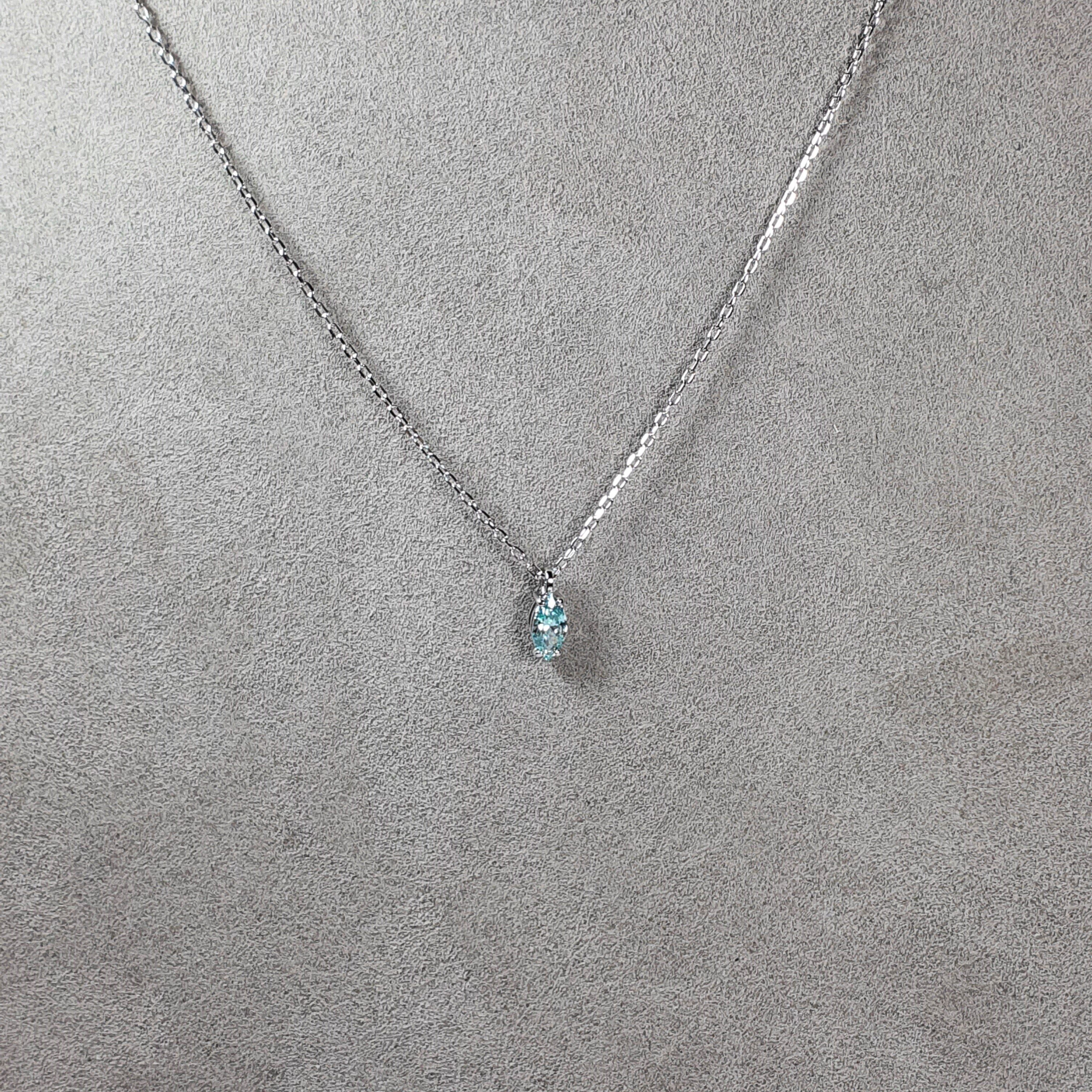 SWAROVSKI Authentic Oval Halskette Türkis Rhodiniert 5523544