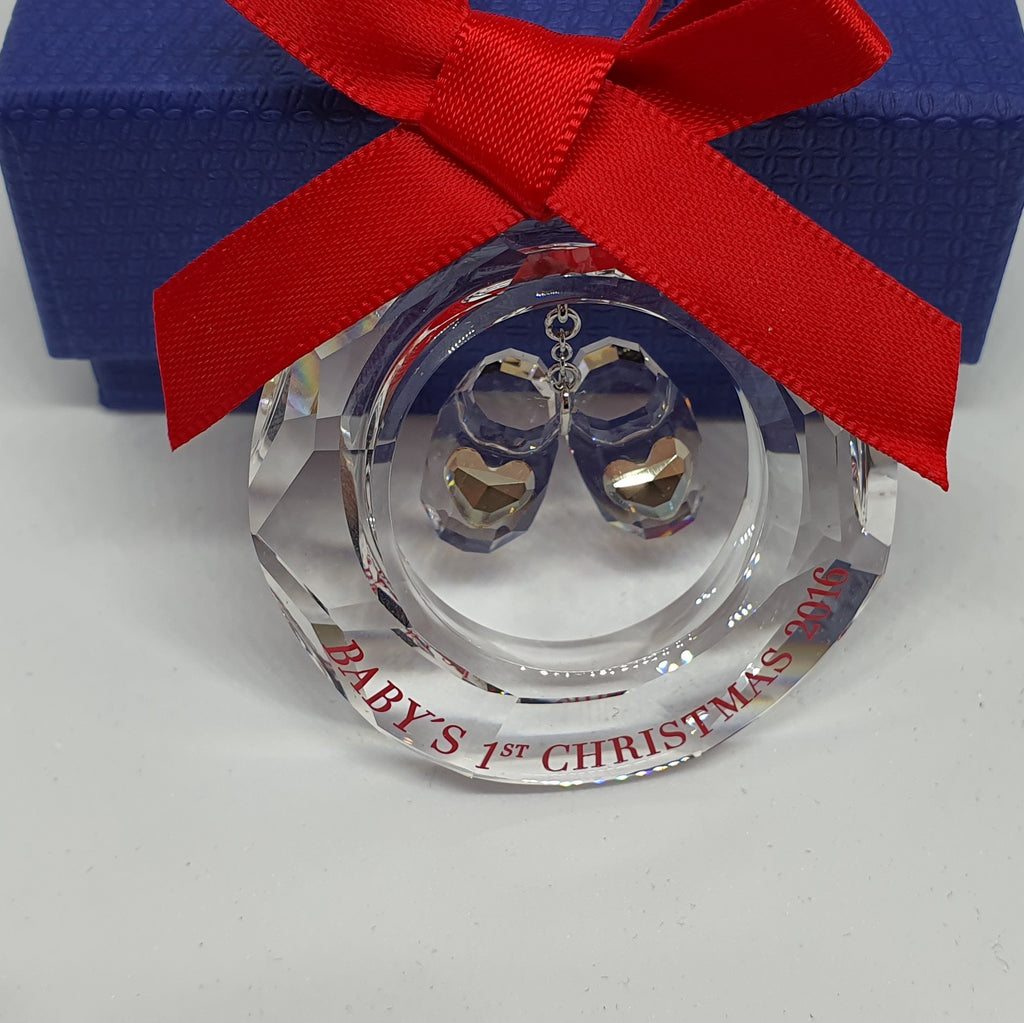 SWAROVSKI Babys Erstes Weihnachtsornament 2016 Babyschuhe limitiert 5222558