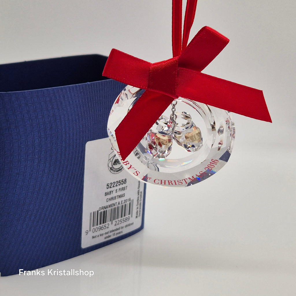 SWAROVSKI Babys Erstes Weihnachtsornament 2016 Babyschuhe limitiert 5222558