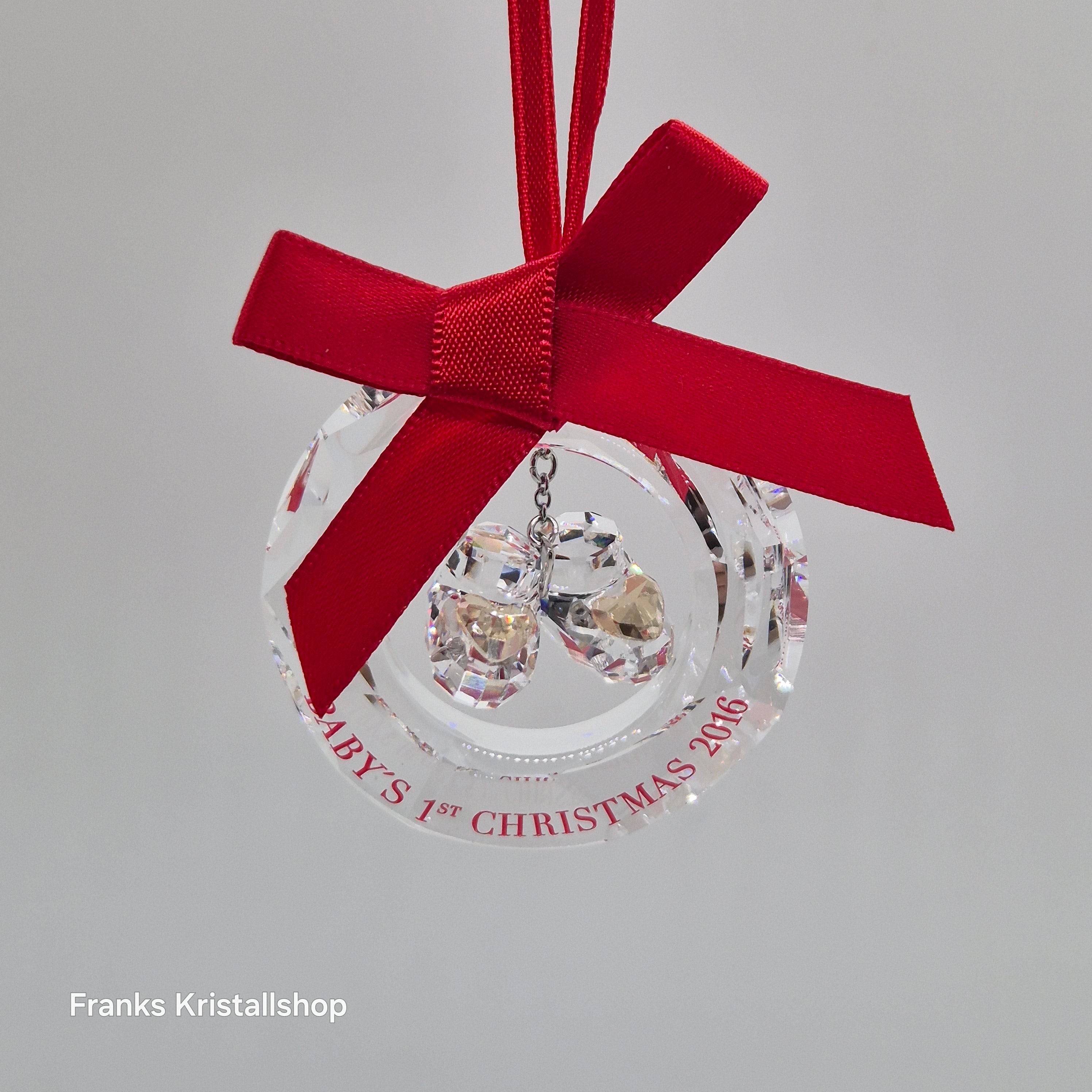 SWAROVSKI Babys Erstes Weihnachtsornament 2016 Babyschuhe limitiert 5222558