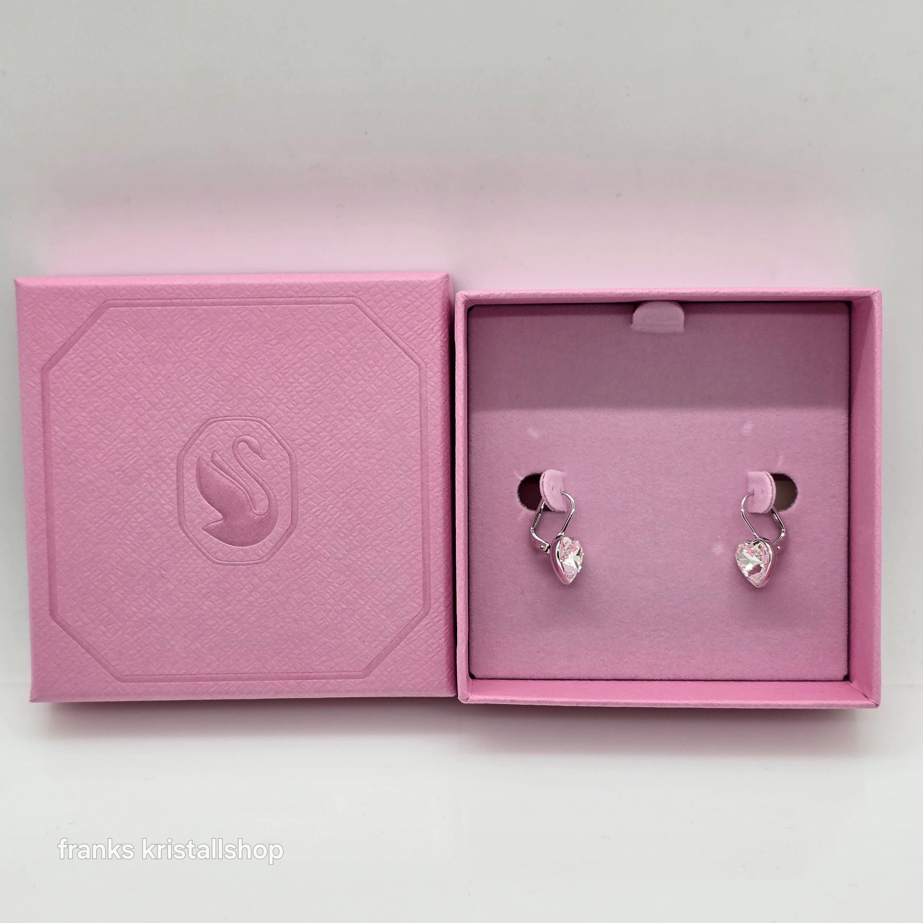 Swarovski Bella Herz Ohrringe Klar, Rhodiniert 5687414