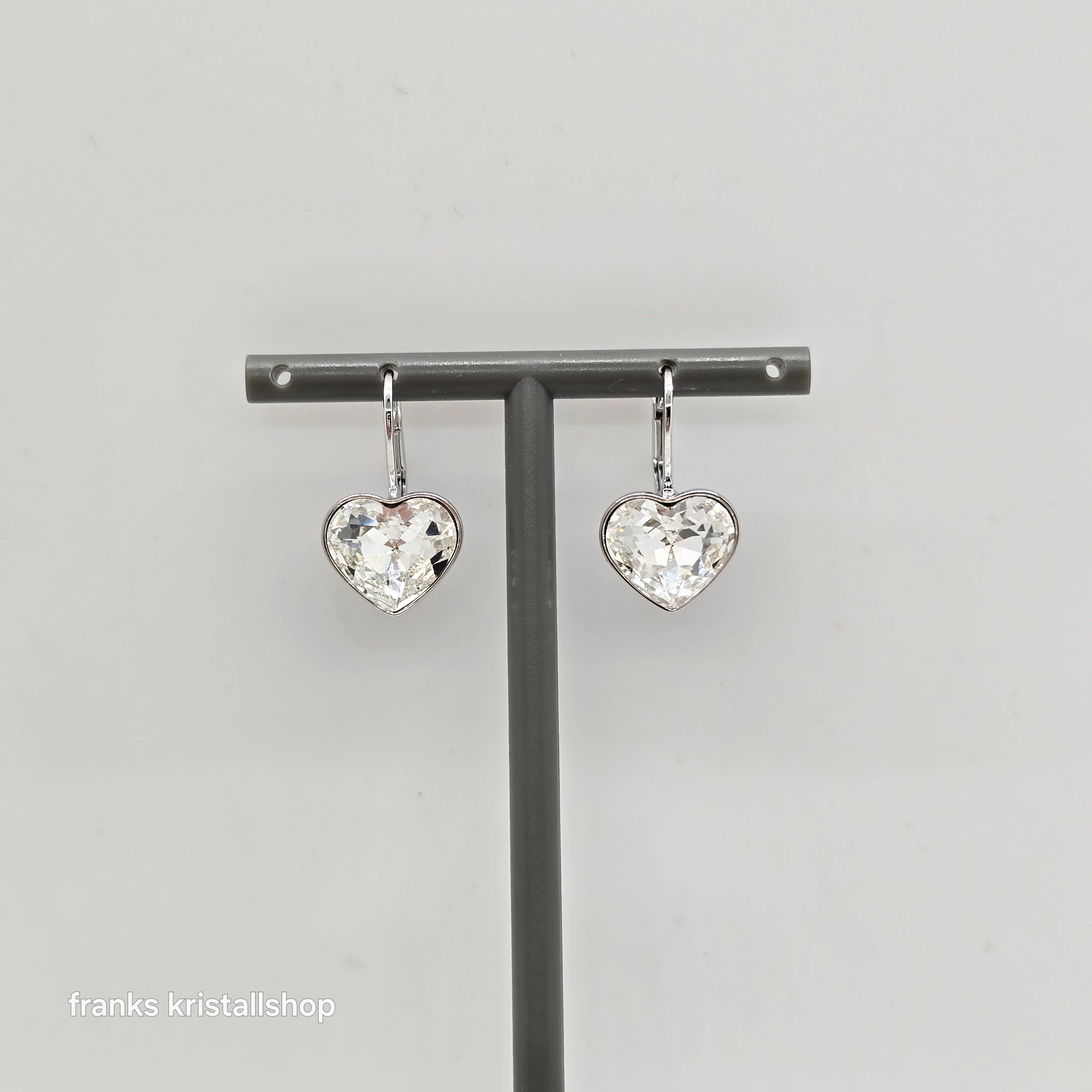 Swarovski Bella Herz Ohrringe Klar, Rhodiniert 5687414