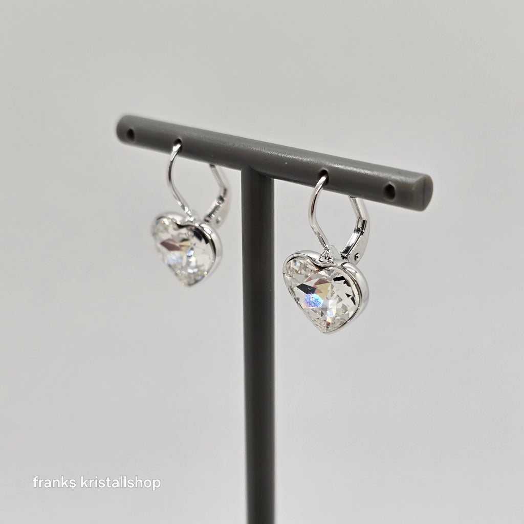 Swarovski Bella Herz Ohrringe Klar, Rhodiniert 5687414