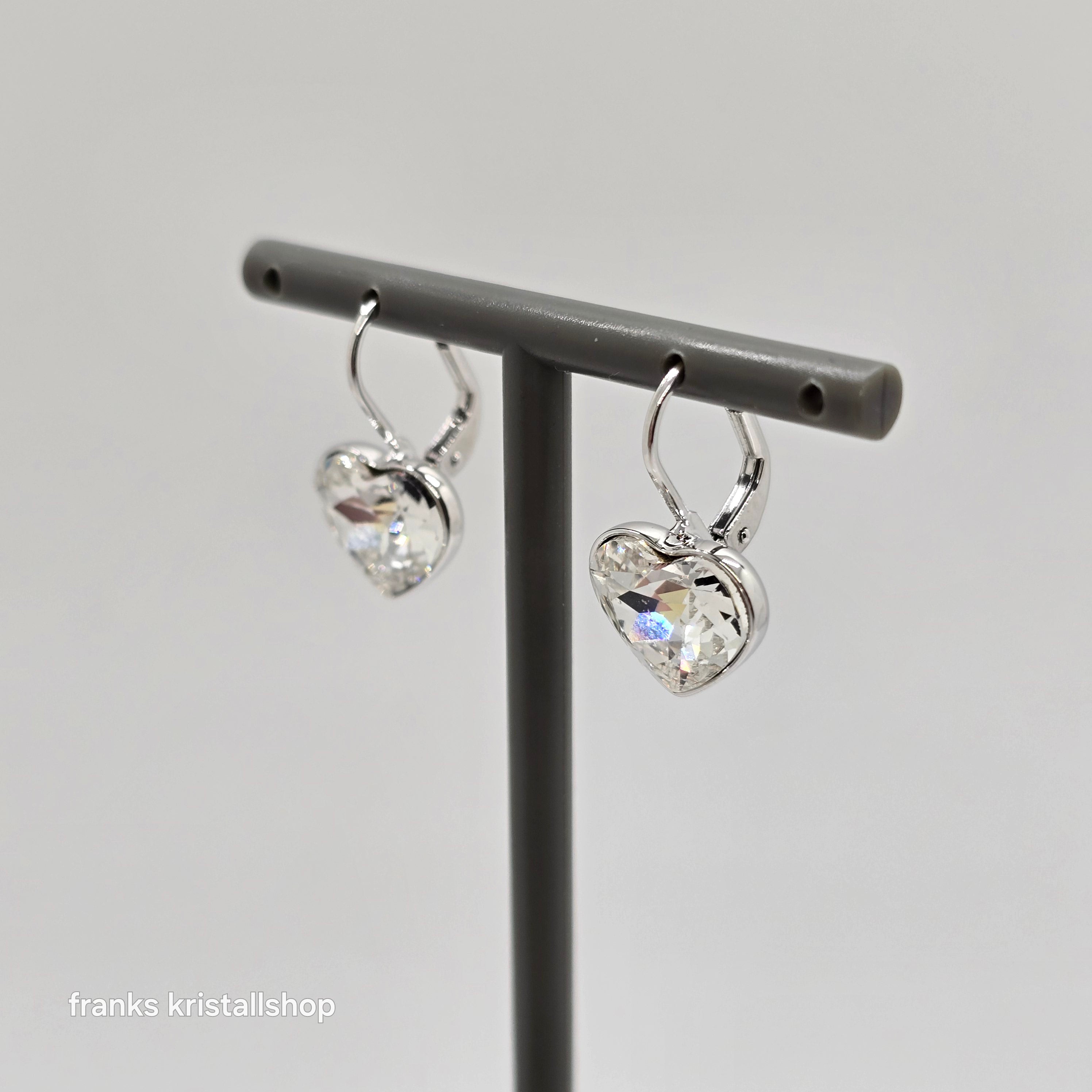 Swarovski Bella Herz Ohrringe Klar, Rhodiniert 5687414