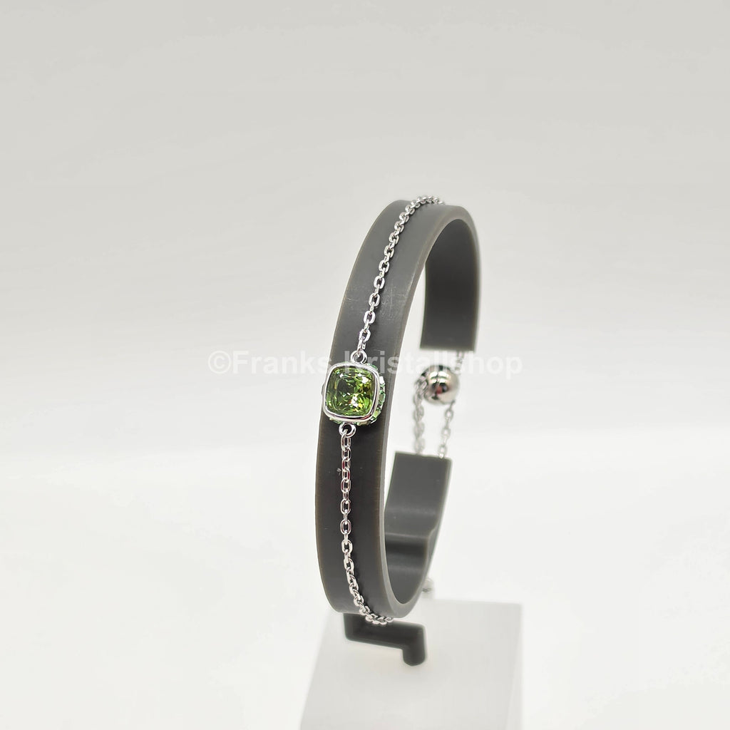 SWAROVSKI Birthstone Armband August, Grün, Hellgrün, Rhodiniert 5692882