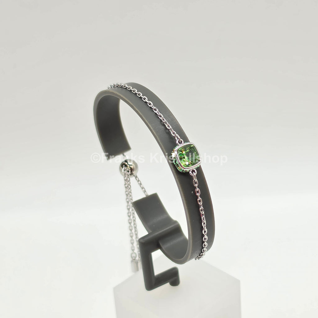 SWAROVSKI Birthstone Armband August, Grün, Hellgrün, Rhodiniert 5692882
