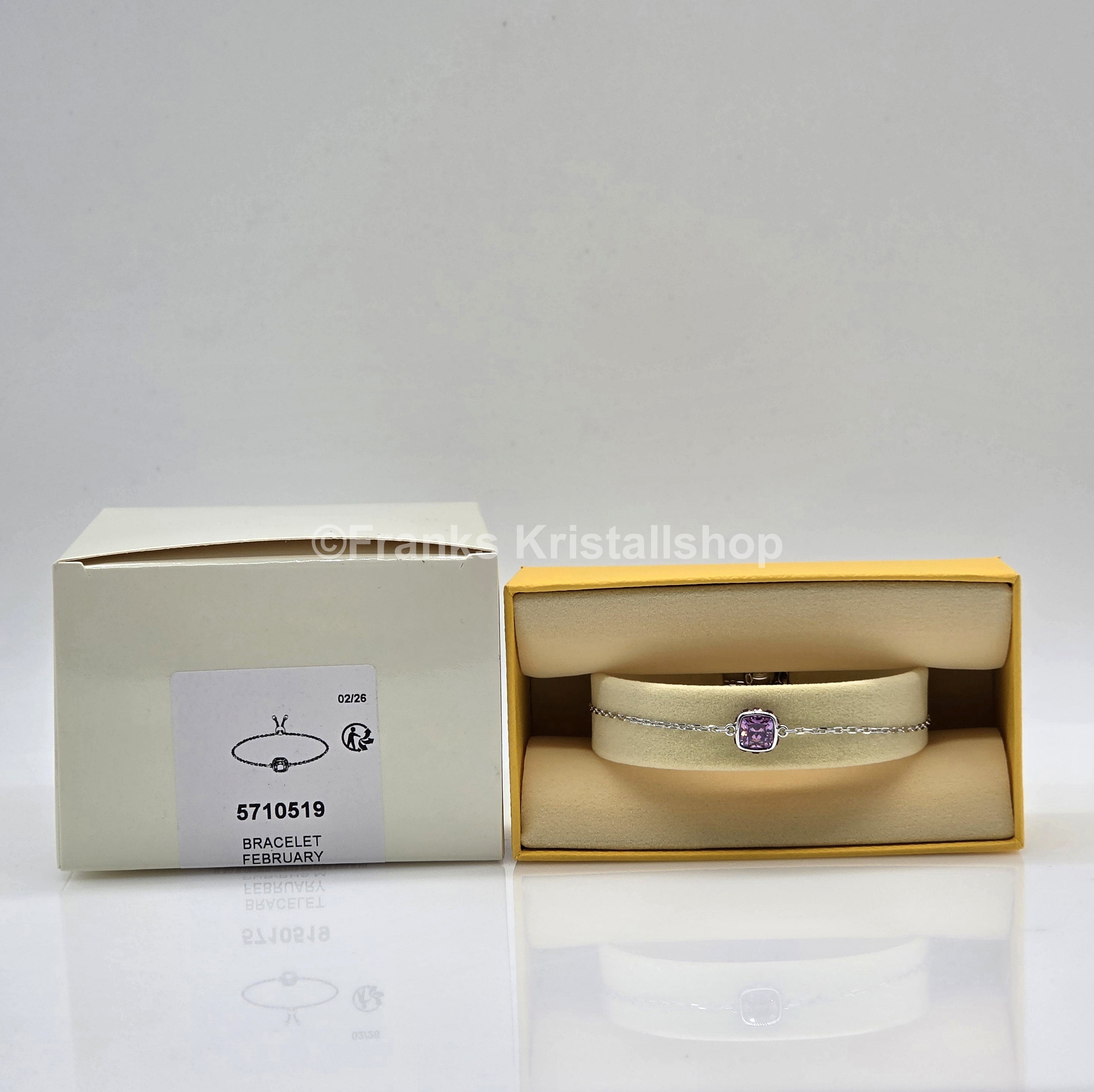 SWAROVSKI Birthstone Armband Februar, Violett, Rhodiniert 5710519