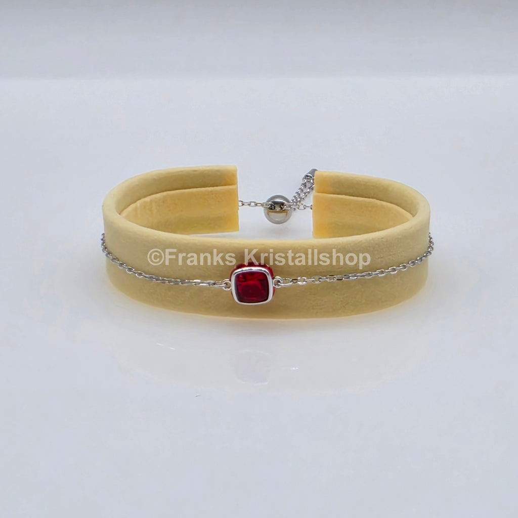 SWAROVSKI Birthstone Armband Juli, Rot, Rhodiniert 5692885