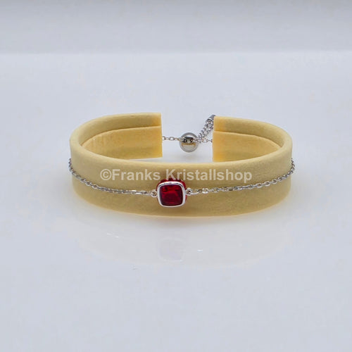 SWAROVSKI Birthstone Armband Juli, Rot, Rhodiniert 5692885