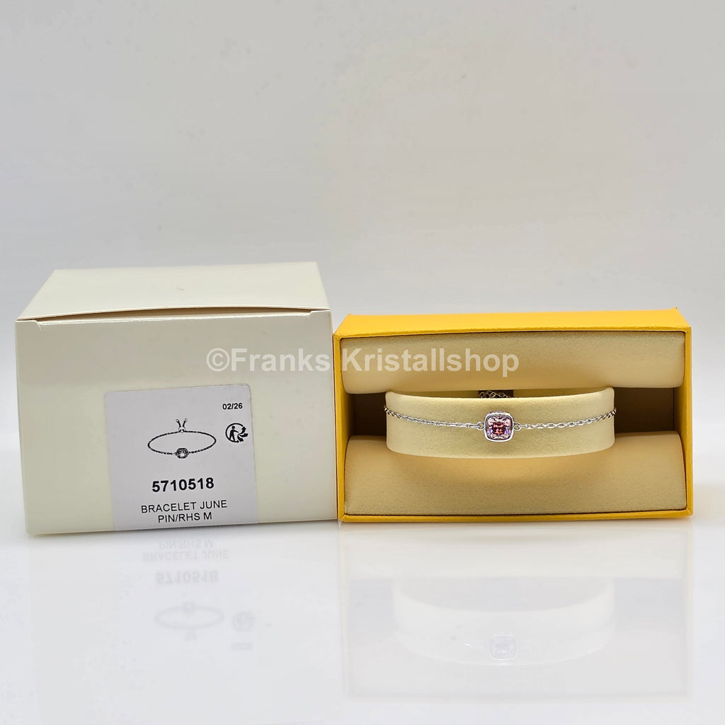 SWAROVSKI Birthstone Armband Juni, Rosa, Rhodiniert 5710518