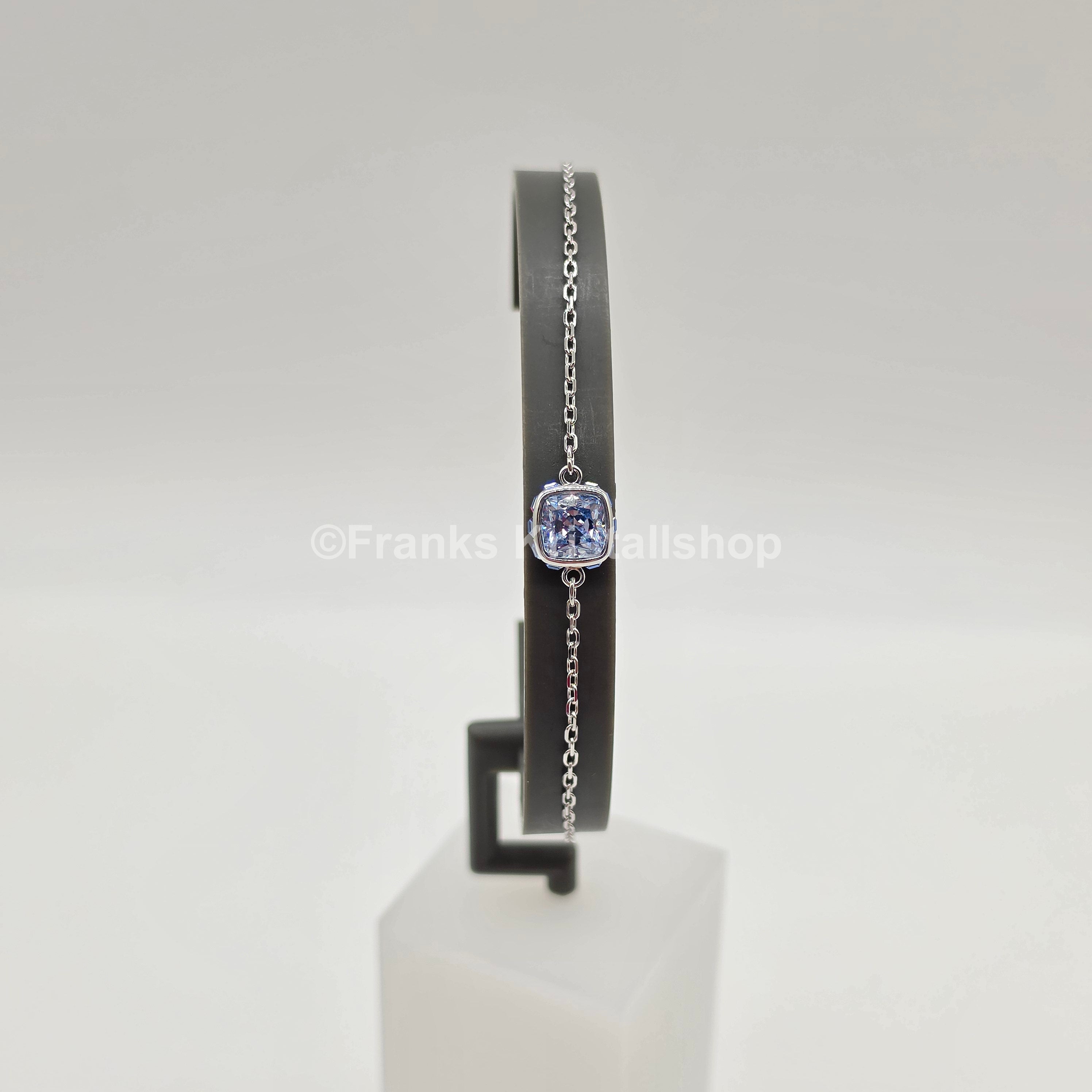 SWAROVSKI Birthstone Armband März, Blau, Rhodiniert 5710515