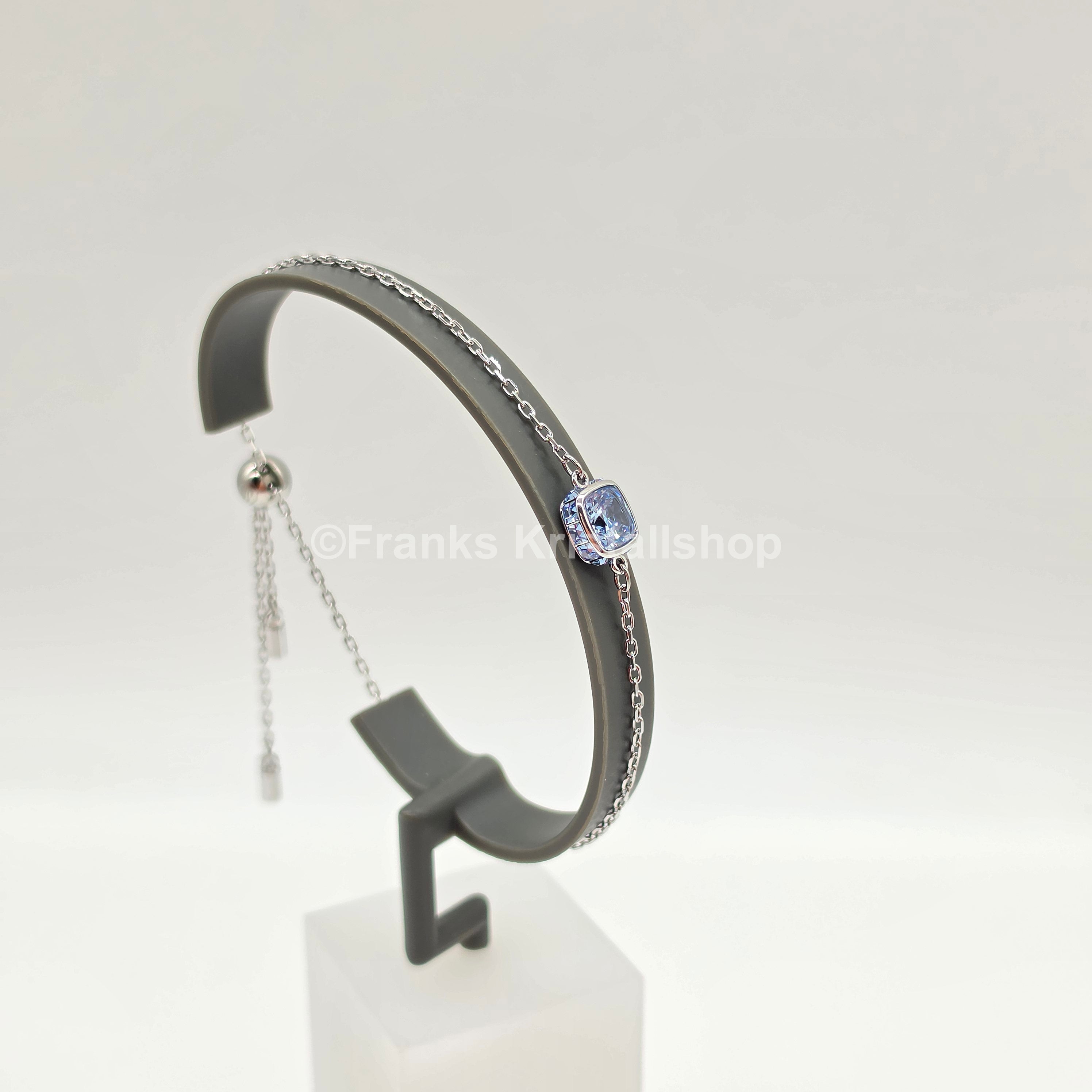 SWAROVSKI Birthstone Armband März, Blau, Rhodiniert 5710515