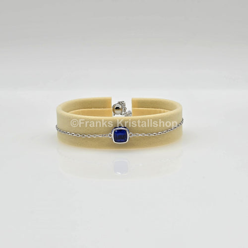 SWAROVSKI Birthstone Armband September, Blau, Rhodiniert 5692881