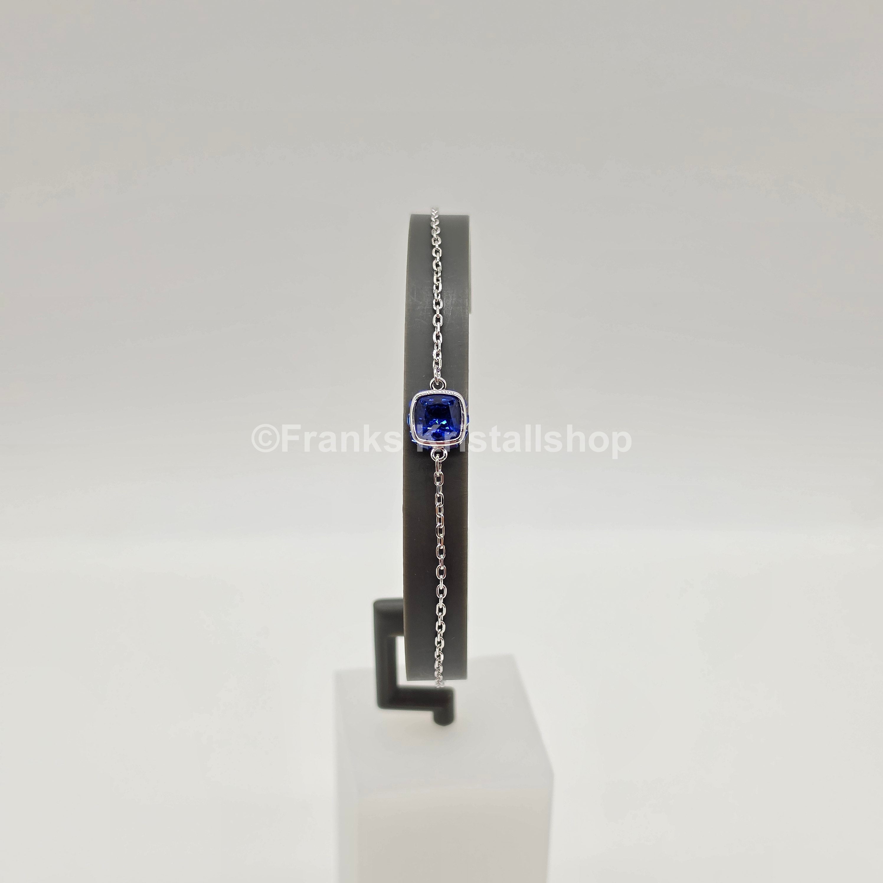 SWAROVSKI Birthstone Armband September, Blau, Rhodiniert 5692881