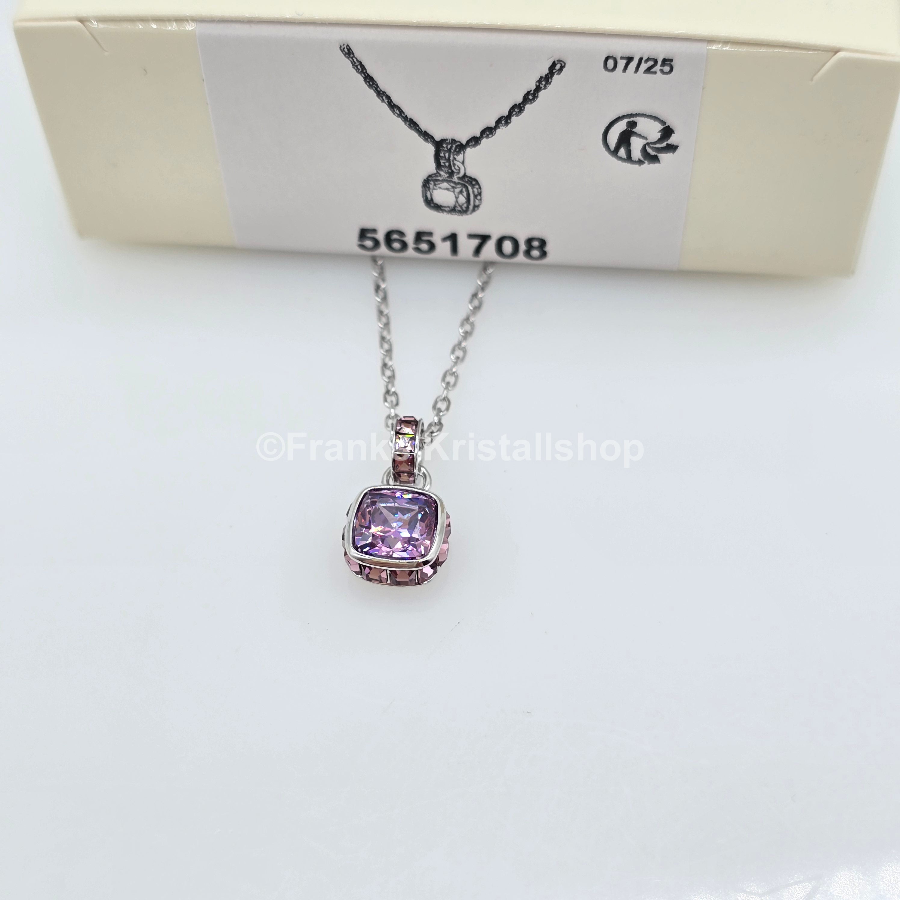 SWAROVSKI Birthstone Halskette Anhänger Februar Violett Rhodiniert 5651708