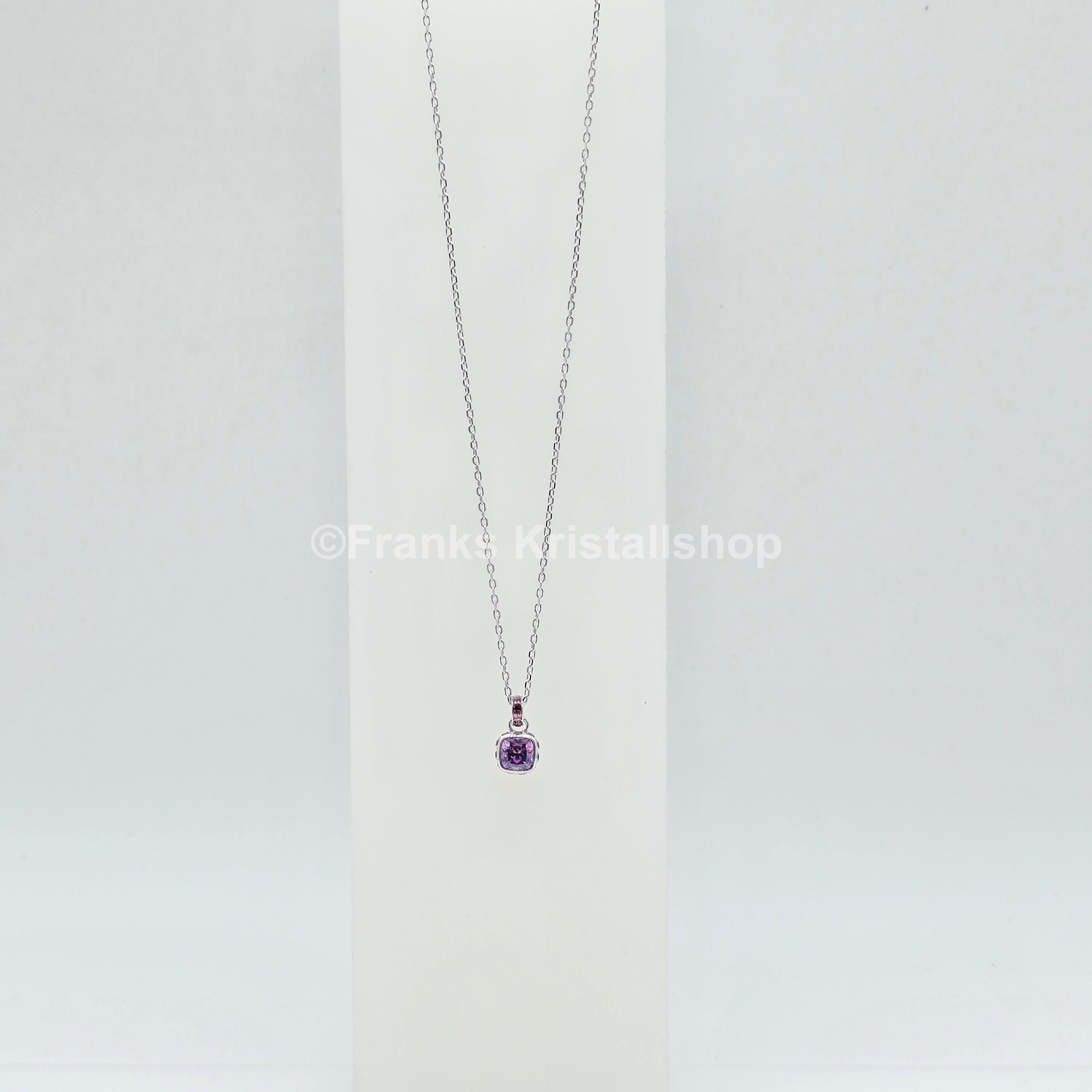 SWAROVSKI Birthstone Halskette Anhänger Februar Violett Rhodiniert 5651708