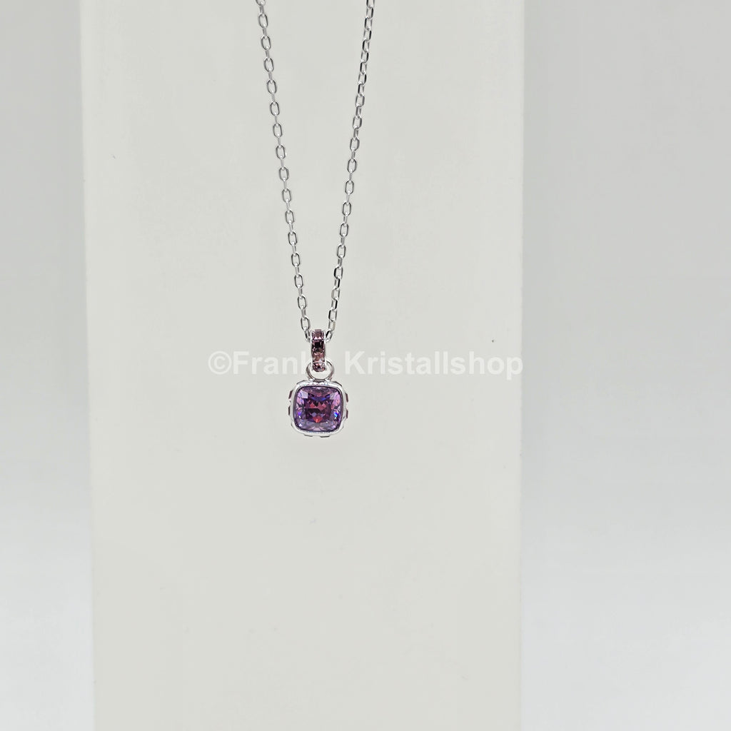 SWAROVSKI Birthstone Halskette Anhänger Februar Violett Rhodiniert 5651708