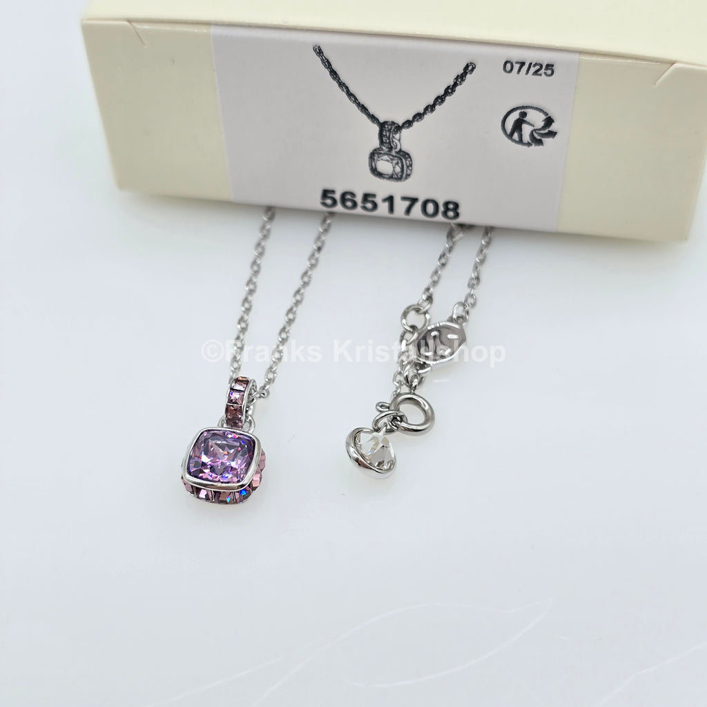 SWAROVSKI Birthstone Halskette Anhänger Februar Violett Rhodiniert 5651708
