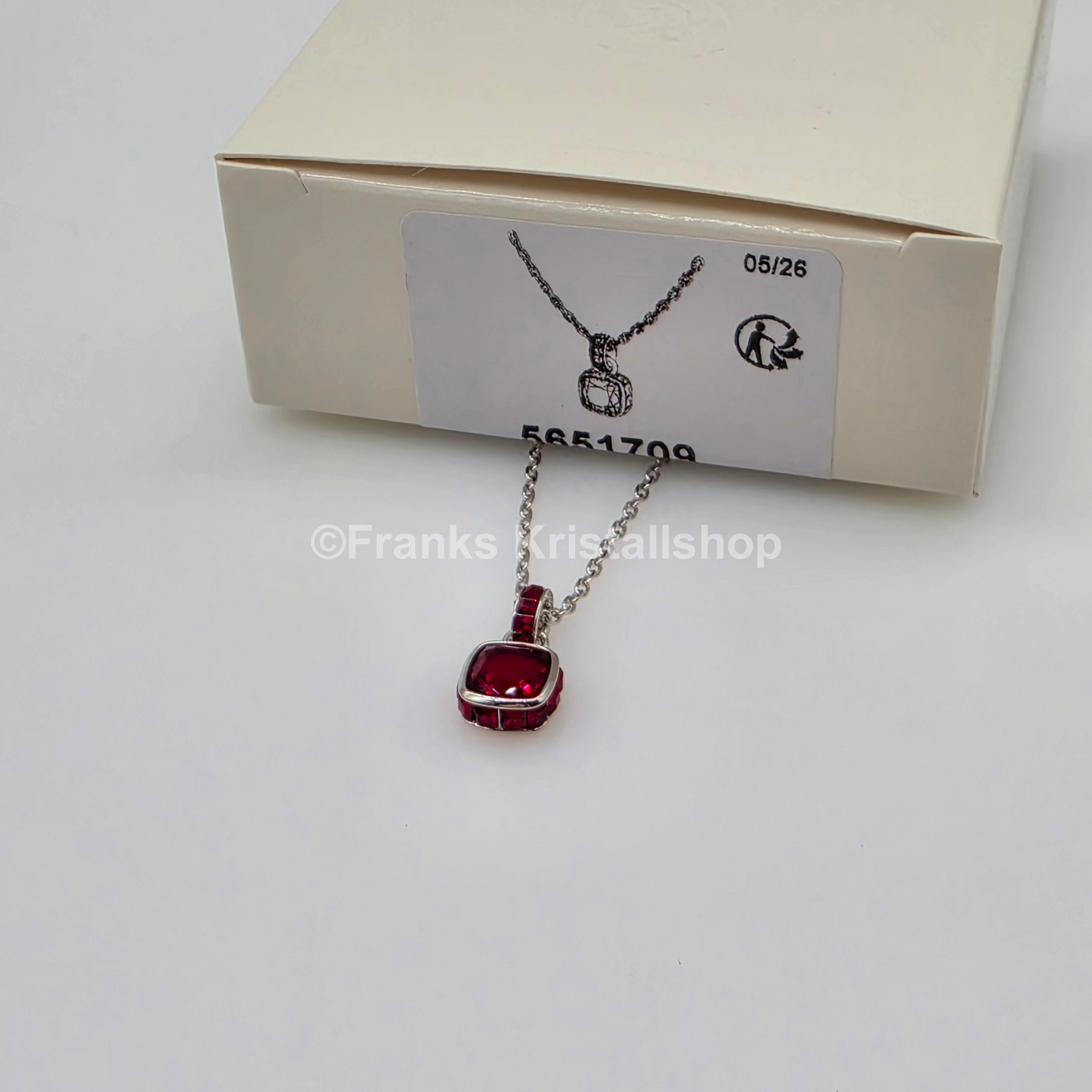 SWAROVSKI Birthstone Halskette Anhänger Januar, Rot, Rhodiniert 5651709