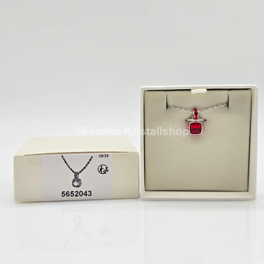 SWAROVSKI Birthstone Halskette Anhänger Juli, Rot, Rhodiniert 5652043