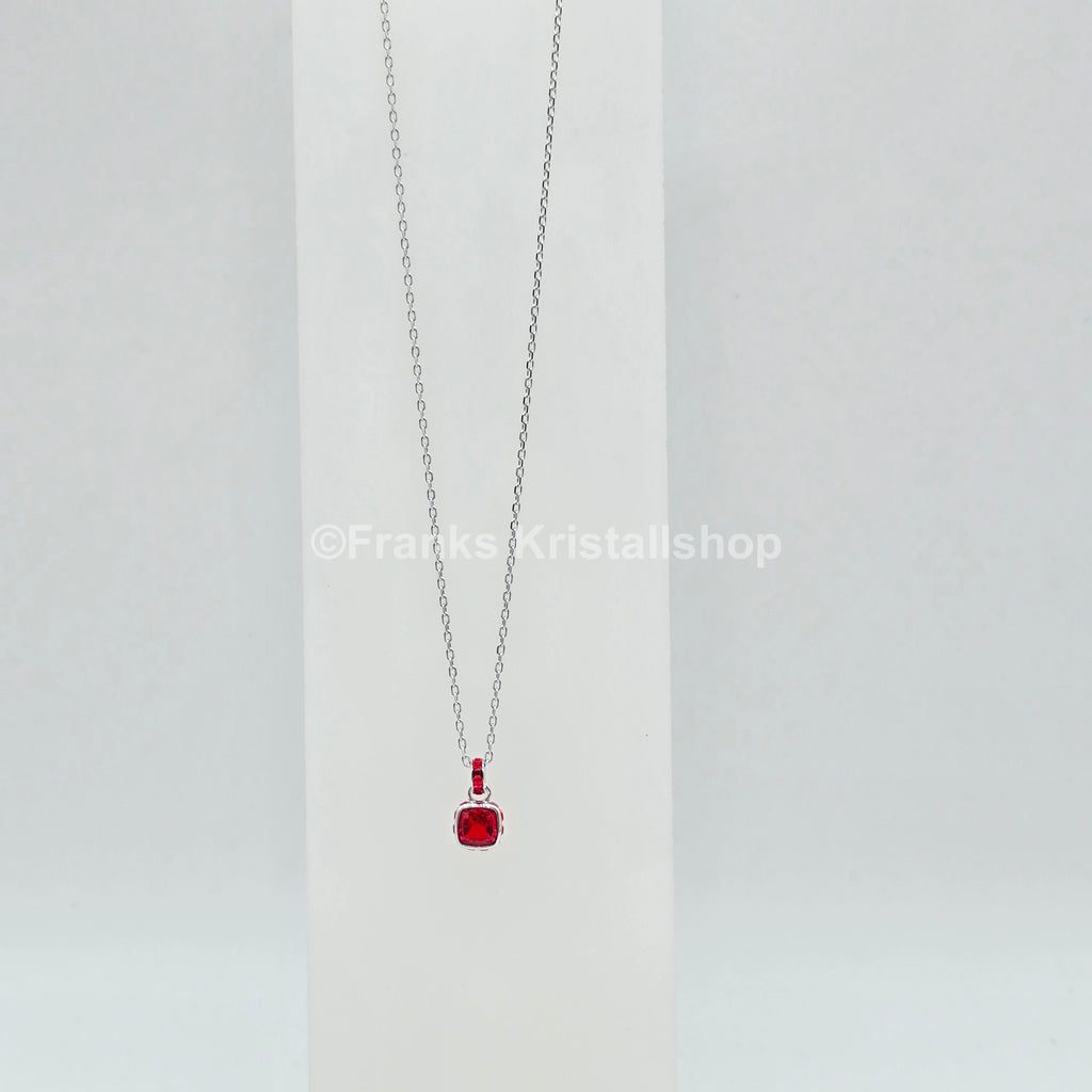 SWAROVSKI Birthstone Halskette Anhänger Juli, Rot, Rhodiniert 5652043