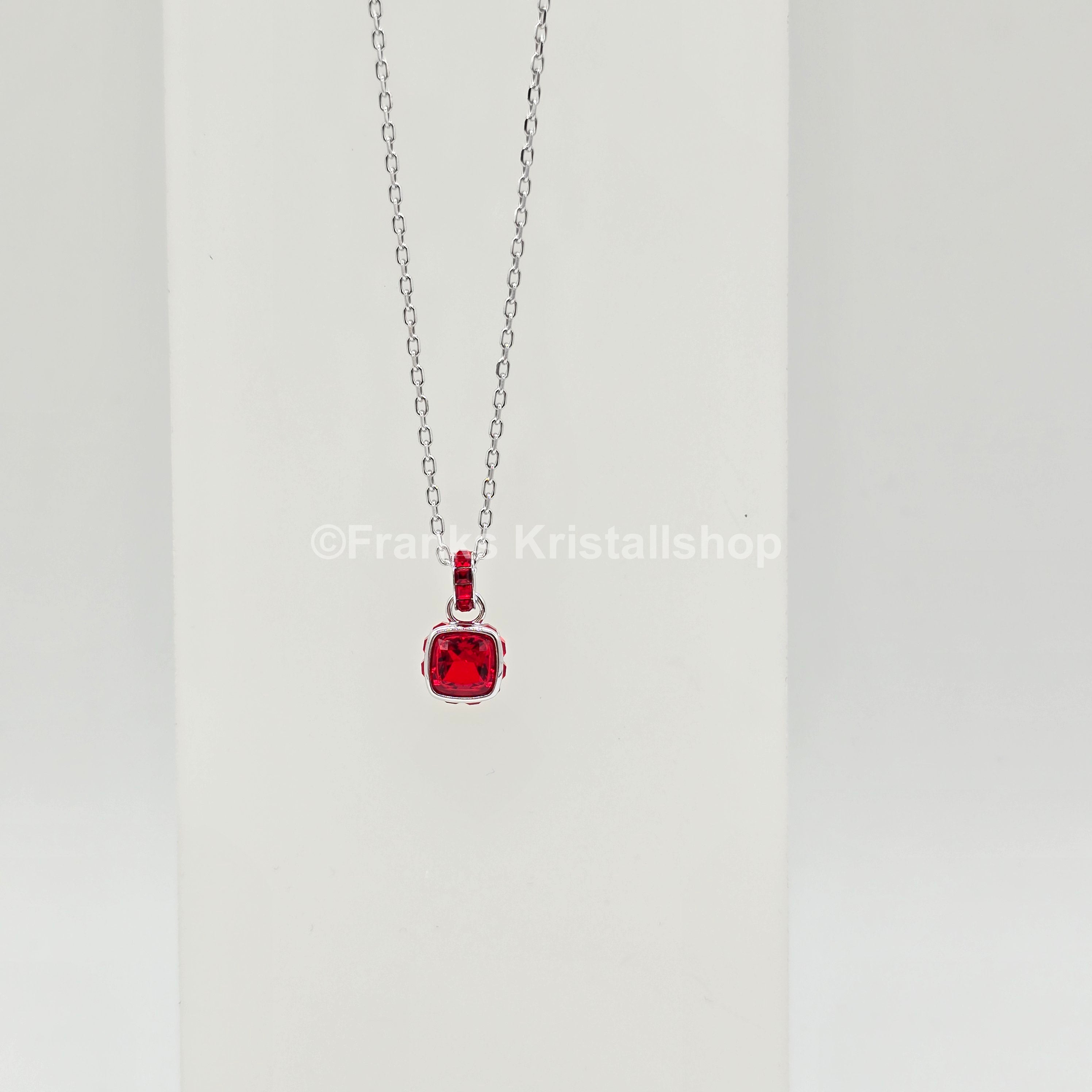 SWAROVSKI Birthstone Halskette Anhänger Juli, Rot, Rhodiniert 5652043