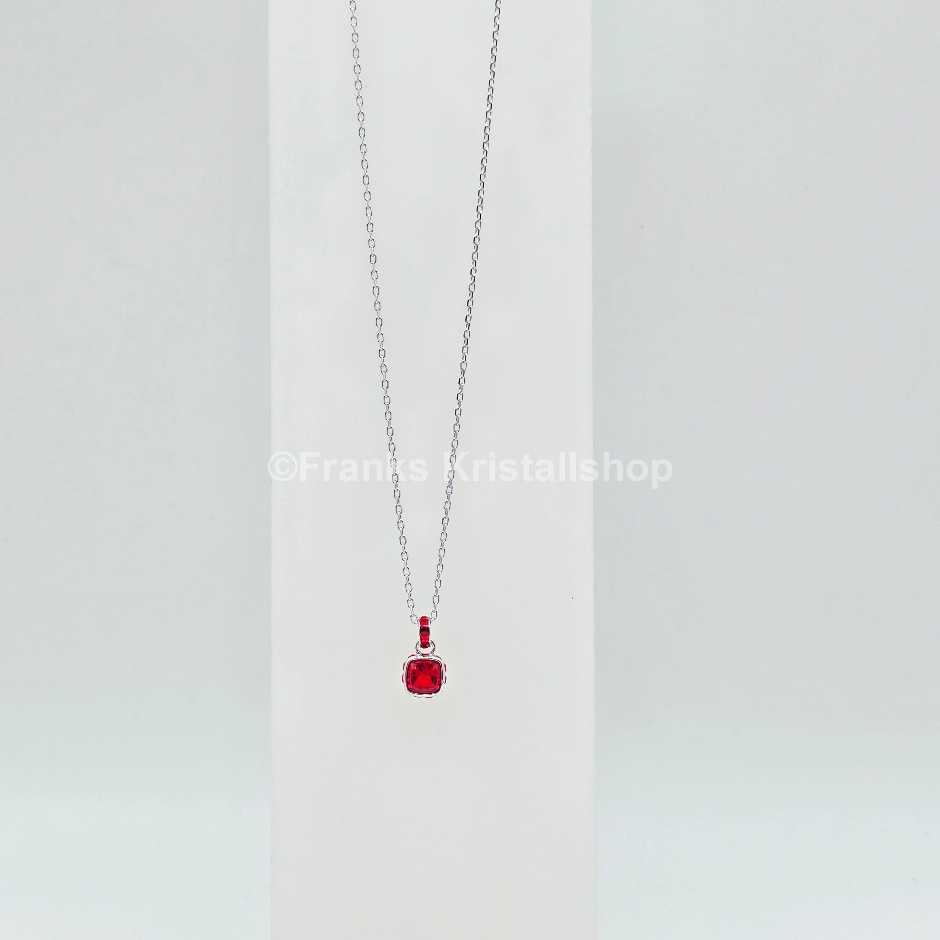 SWAROVSKI Birthstone Halskette Anhänger Juli, Rot, Rhodiniert 5652043