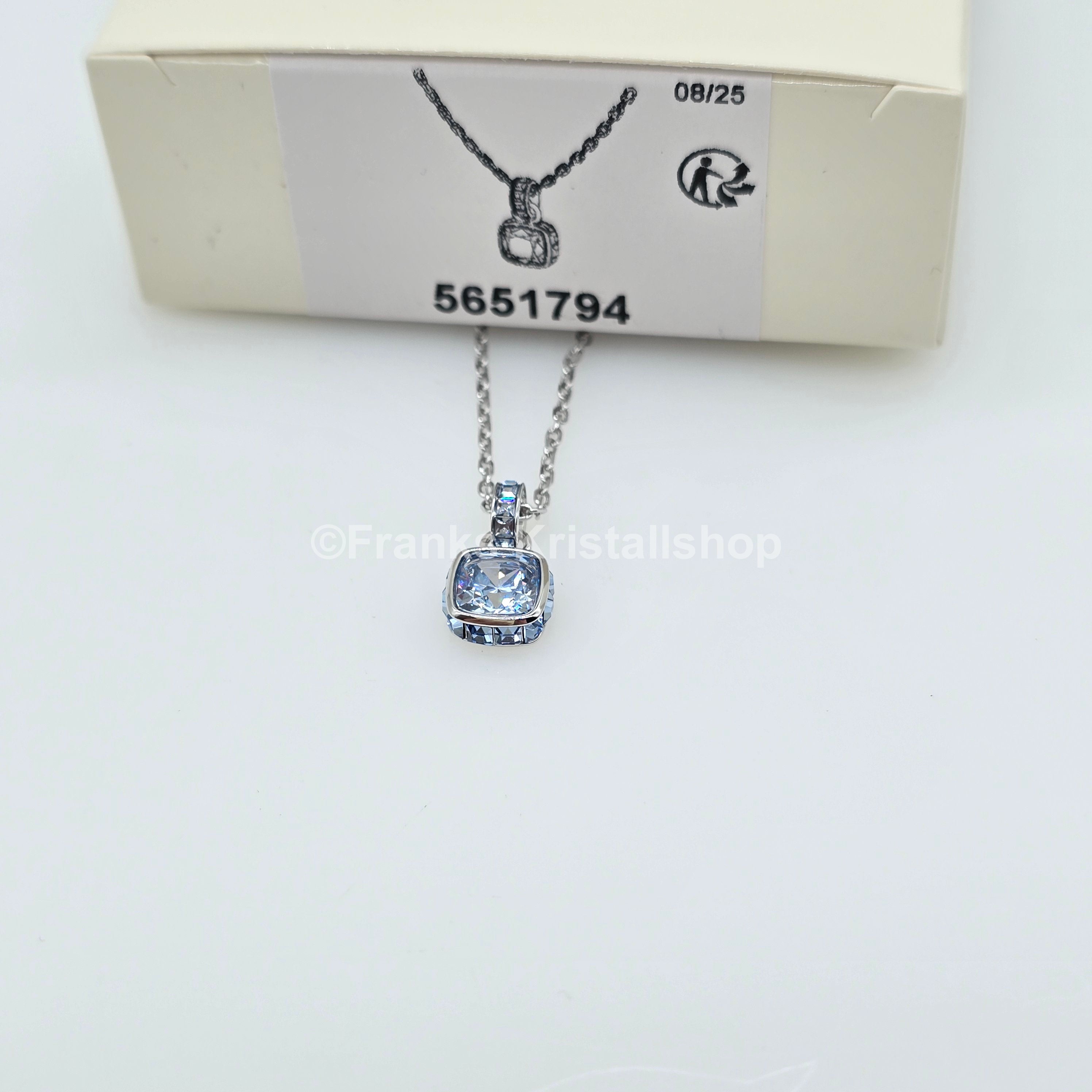 SWAROVSKI Birthstone Halskette Anhänger März, Blau, Rhodiniert 5651794