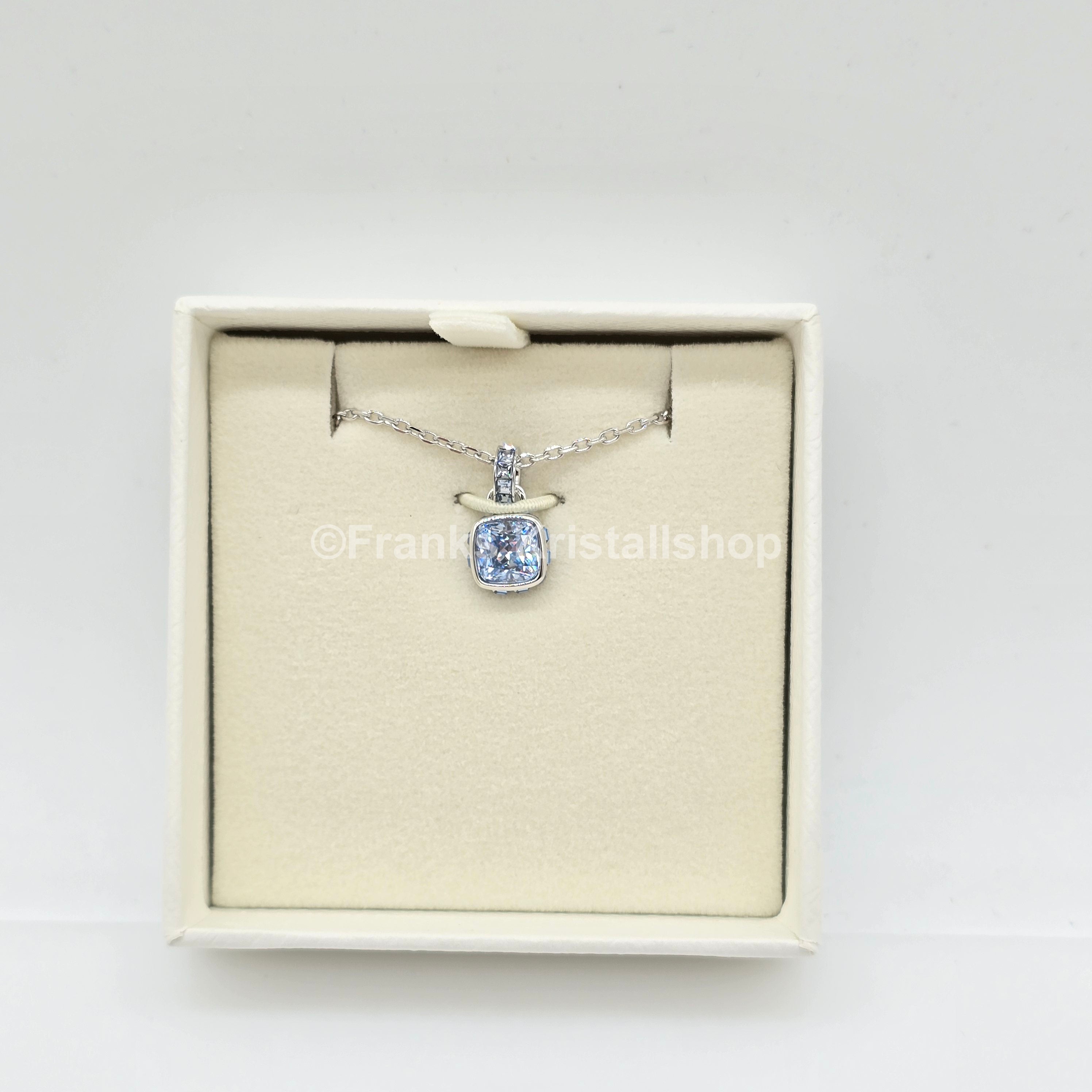 SWAROVSKI Birthstone Halskette Anhänger März, Blau, Rhodiniert 5651794