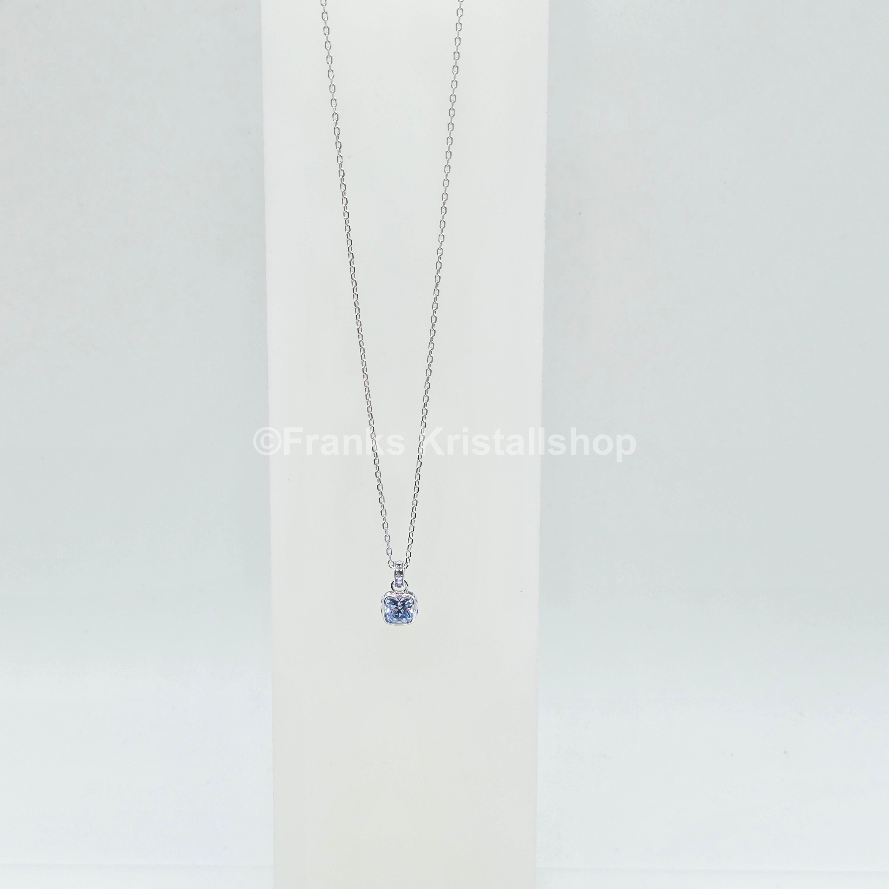 SWAROVSKI Birthstone Halskette Anhänger März, Blau, Rhodiniert 5651794