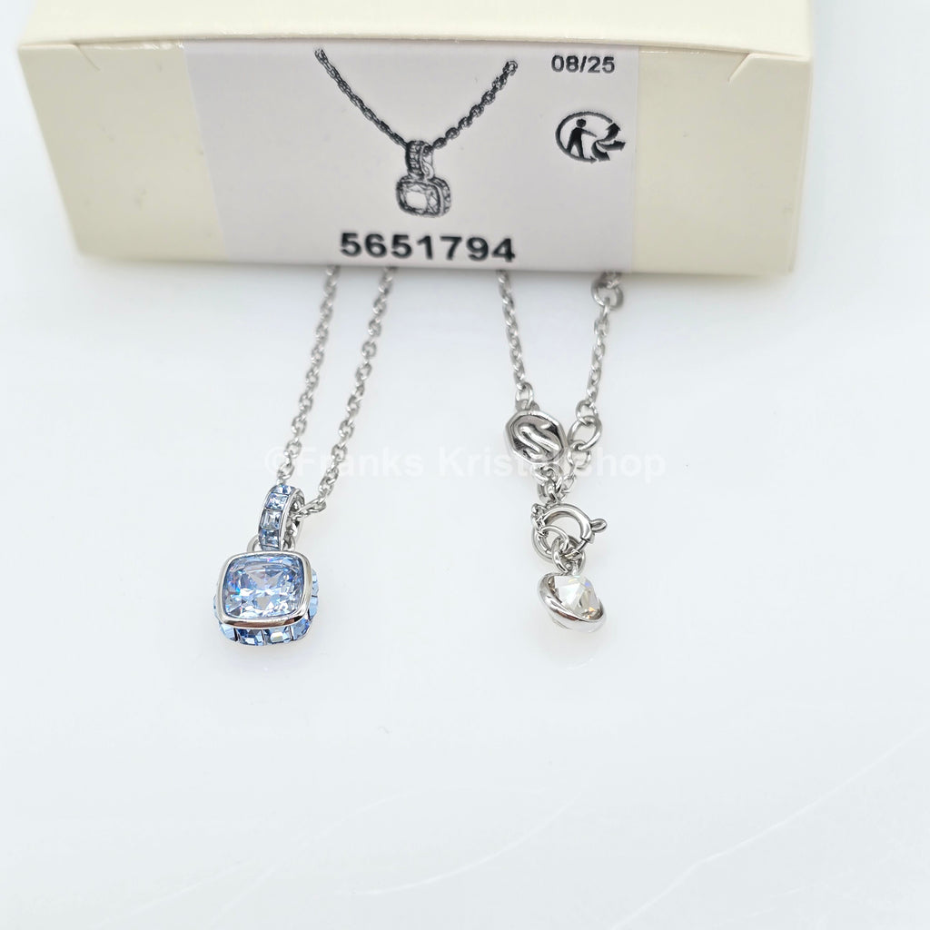 SWAROVSKI Birthstone Halskette Anhänger März, Blau, Rhodiniert 5651794