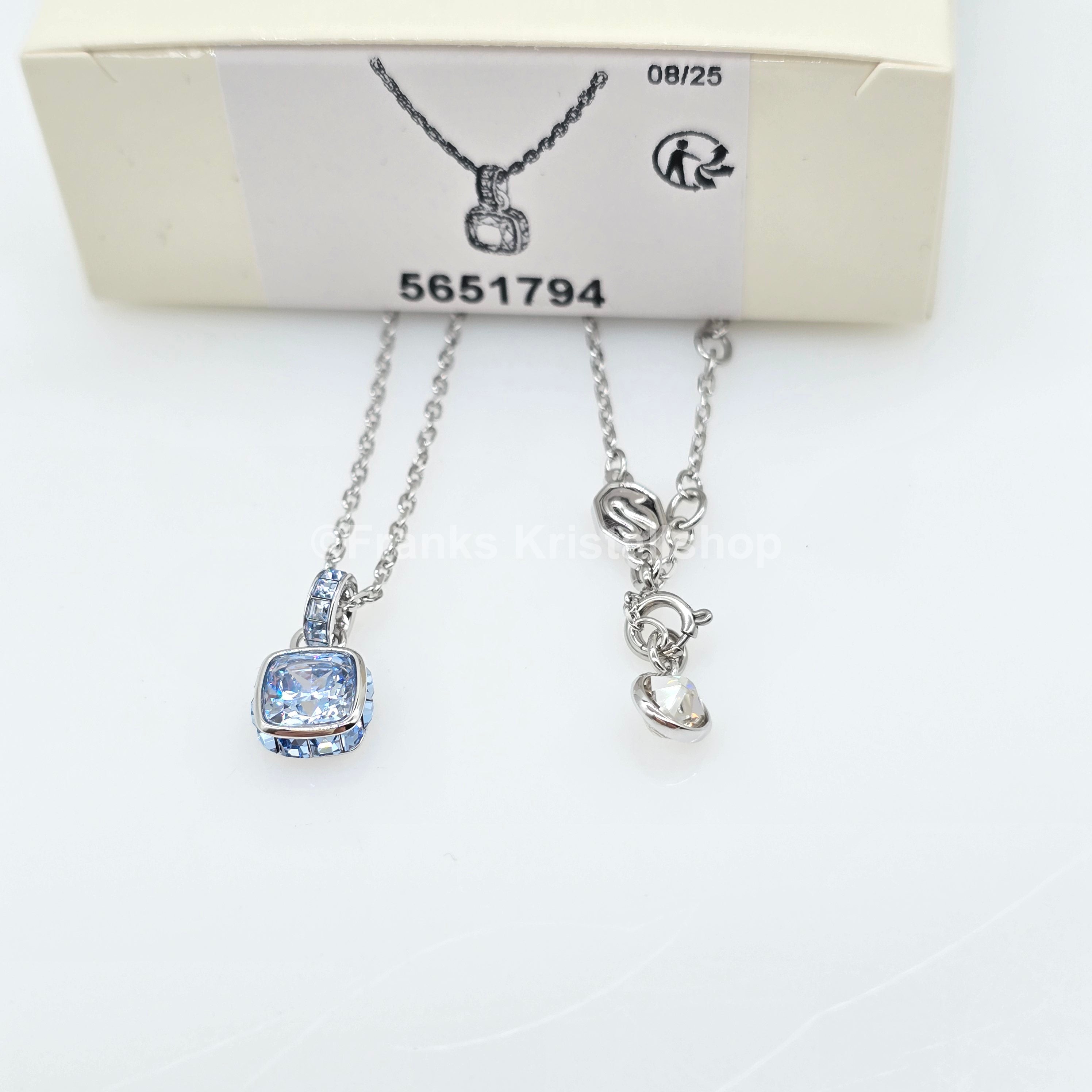 SWAROVSKI Birthstone Halskette Anhänger März, Blau, Rhodiniert 5651794